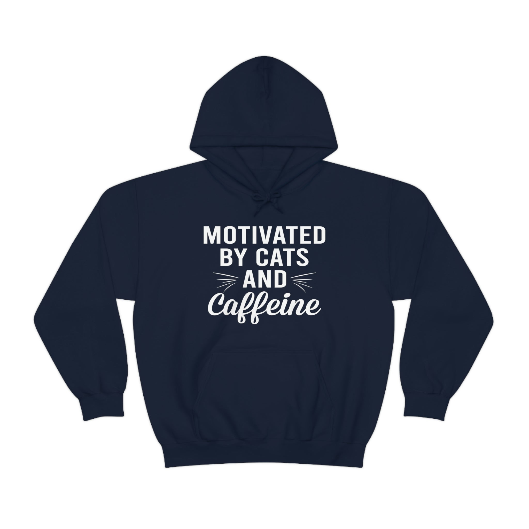 Motivated By Cats & Caffeine - Unisex Heavy Blend™ Hooded Sweatshirt