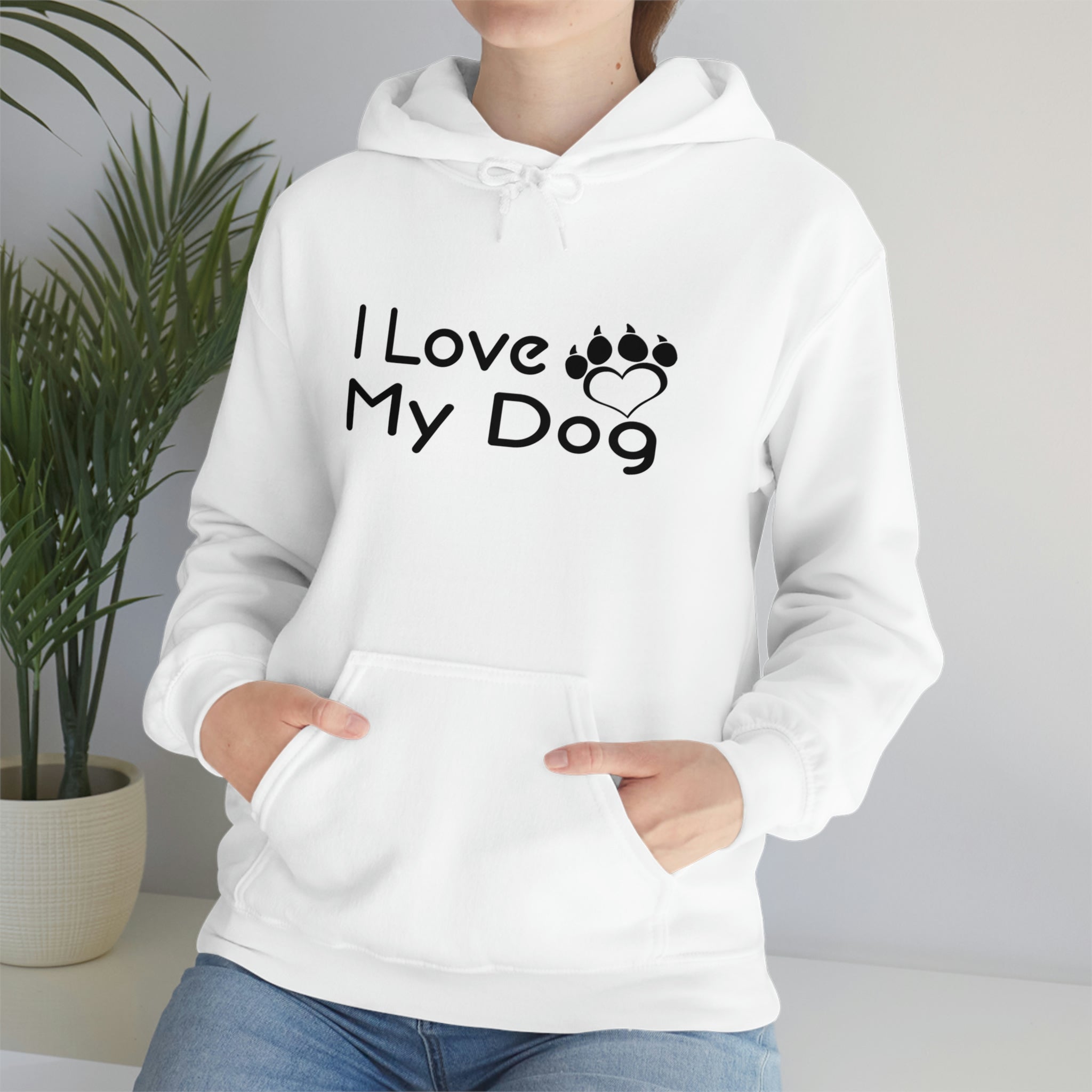 I Love My Dog - Unisex Heavy Blend™ Hooded Sweatshirt