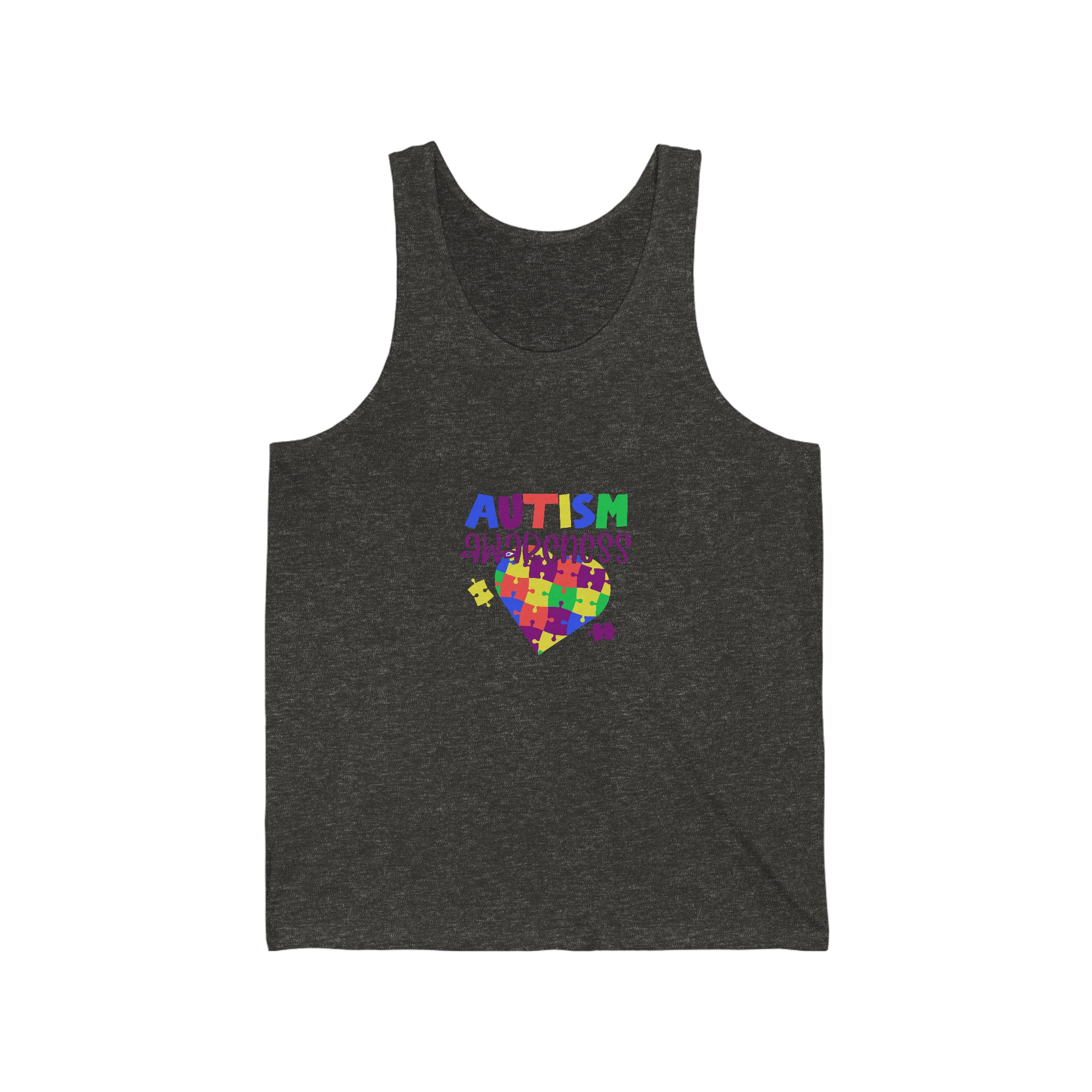 Autism Awareness Heart - Unisex Jersey Tank