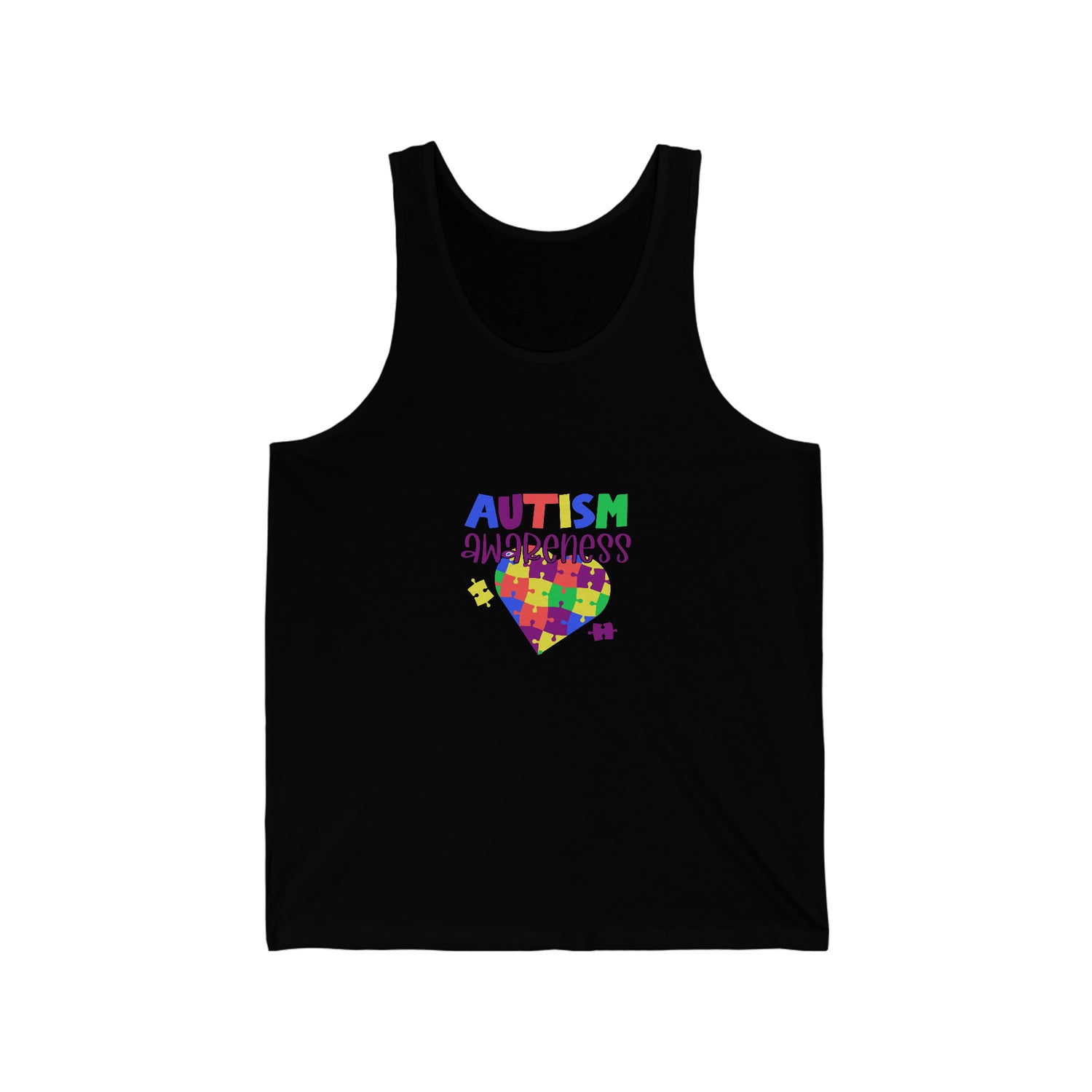 Autism Awareness Heart - Unisex Jersey Tank