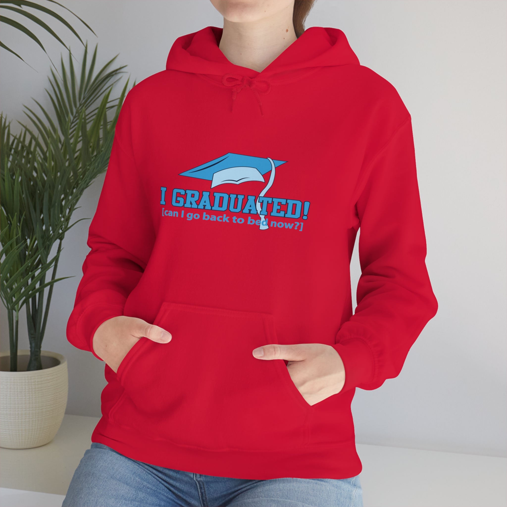 I Graduated! Can I Go Back To Bed Now - Unisex Heavy Blend™ Hooded Sweatshirt