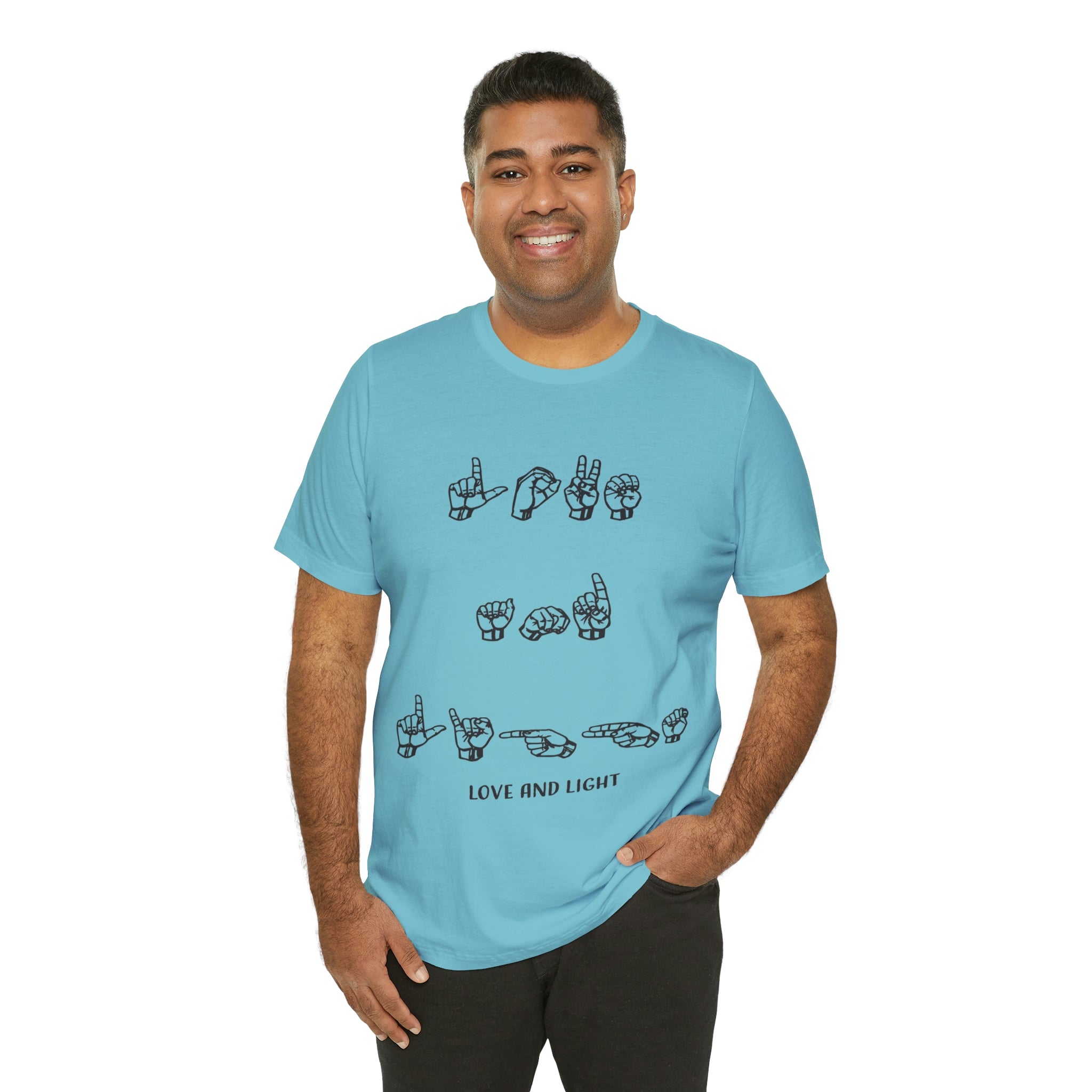 ASL Love And Light - Unisex Jersey Short Sleeve Tee