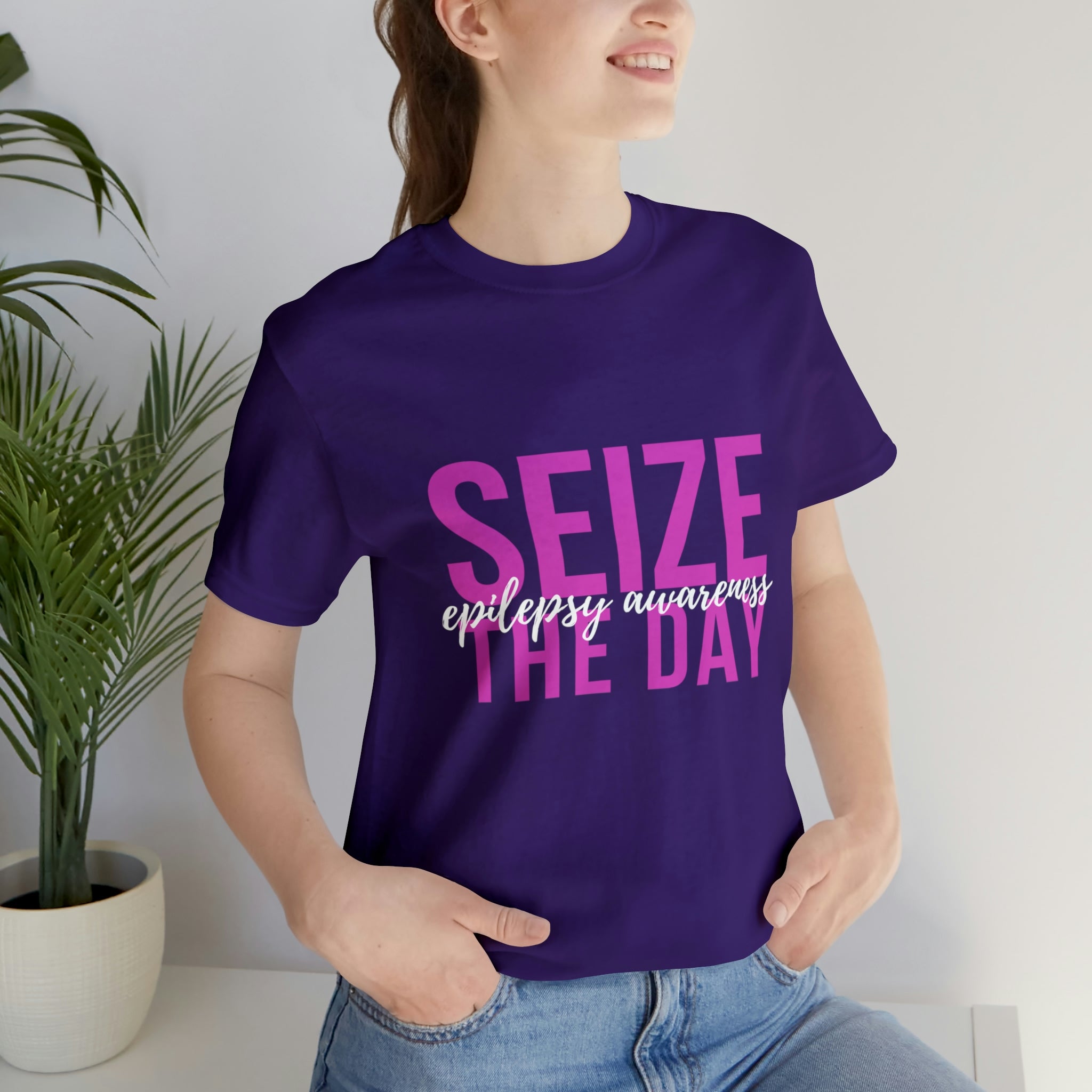 Seize The Day Epilepsy Awareness - Unisex Jersey Short Sleeve Tee