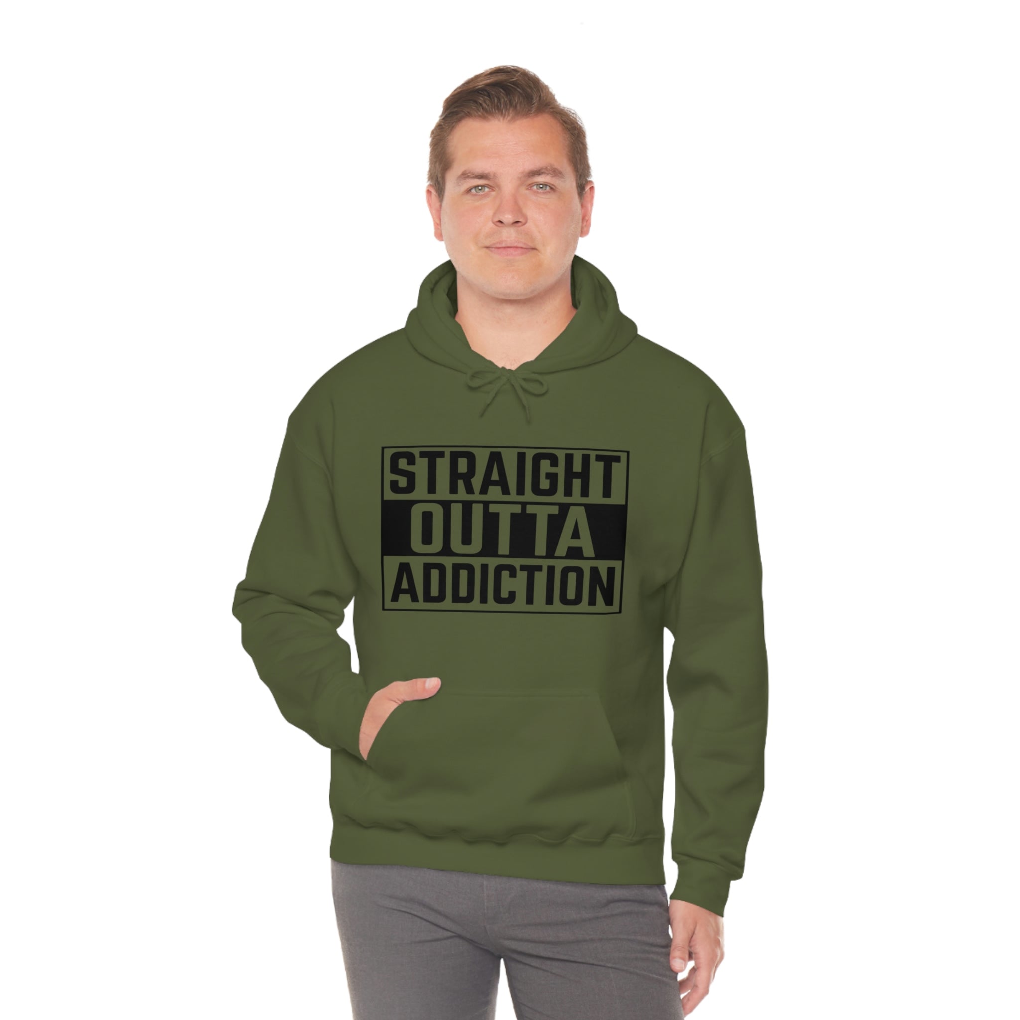 Straight Outta Addiction - Unisex Heavy Blend™ Hooded Sweatshirt