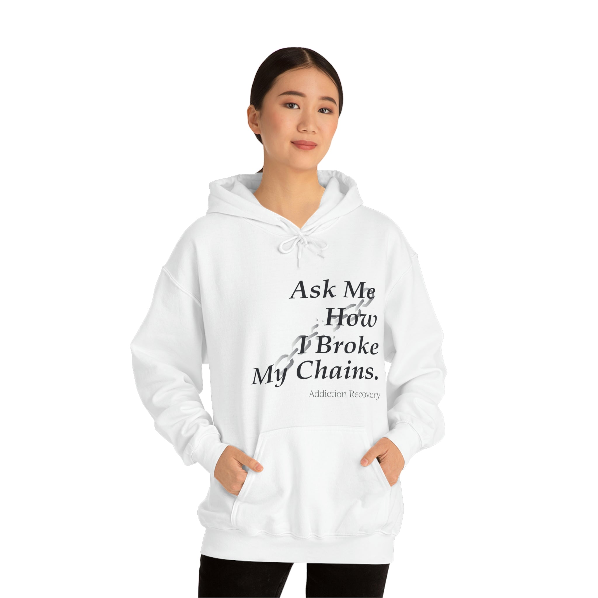 Ask Me How I Broke My Chains - Unisex Heavy Blend™ Hooded Sweatshirt