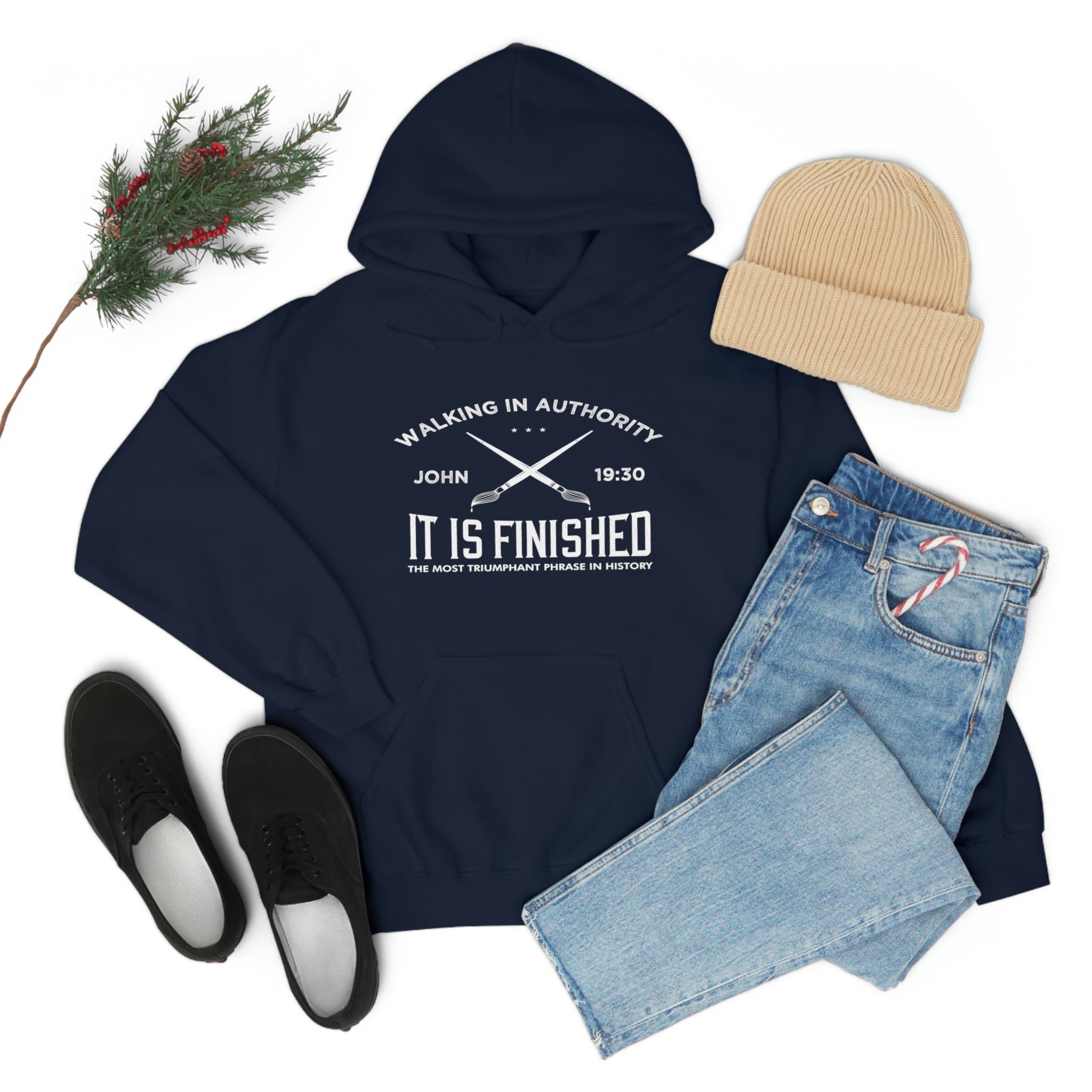 John 19:30 It Is Finished - Unisex Heavy Blend™ Hooded Sweatshirt