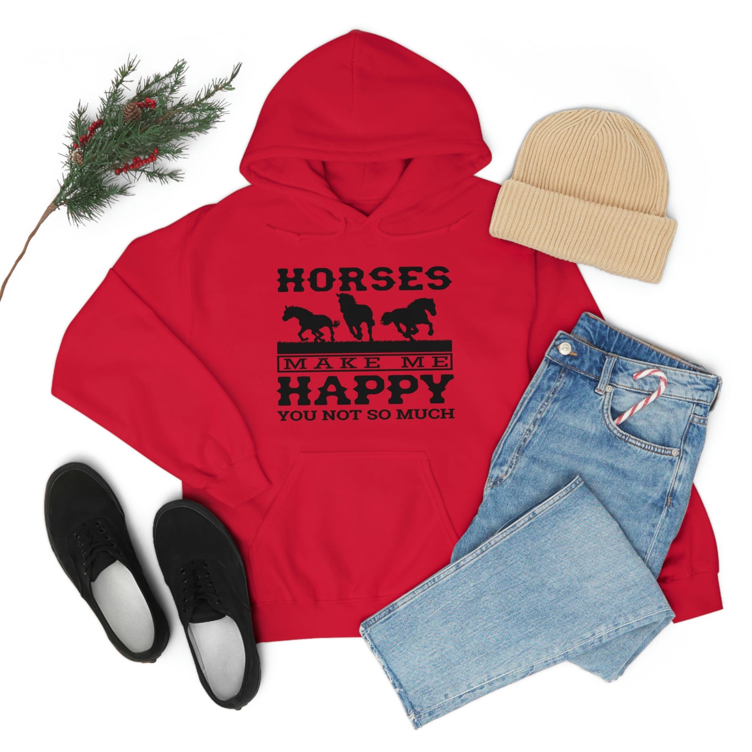 Horses Make Me Happy - Unisex Heavy Blend™ Hooded Sweatshirt