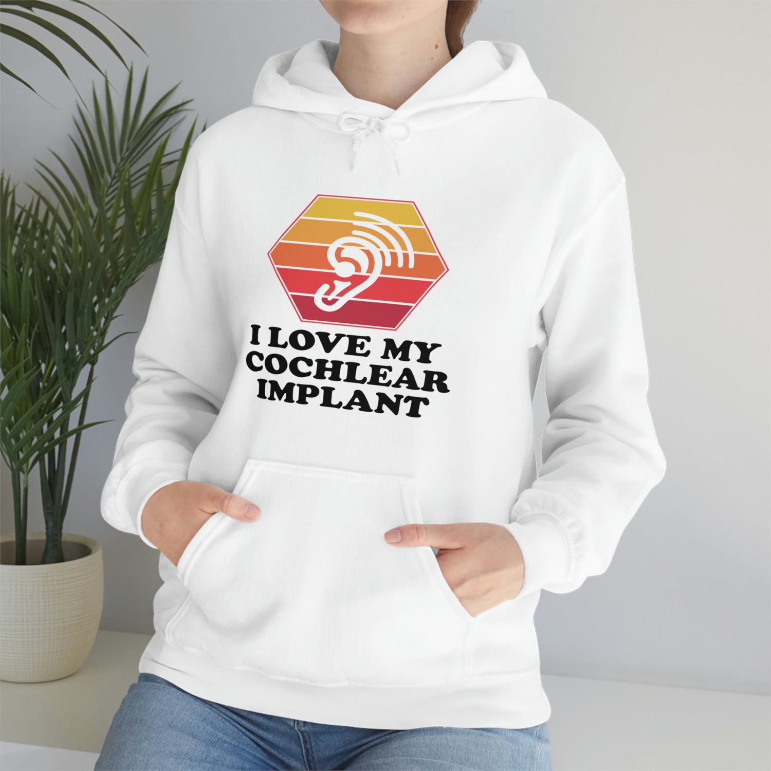 I Love My Cochlear Implant  - Unisex Heavy Blend™ Hooded Sweatshirt