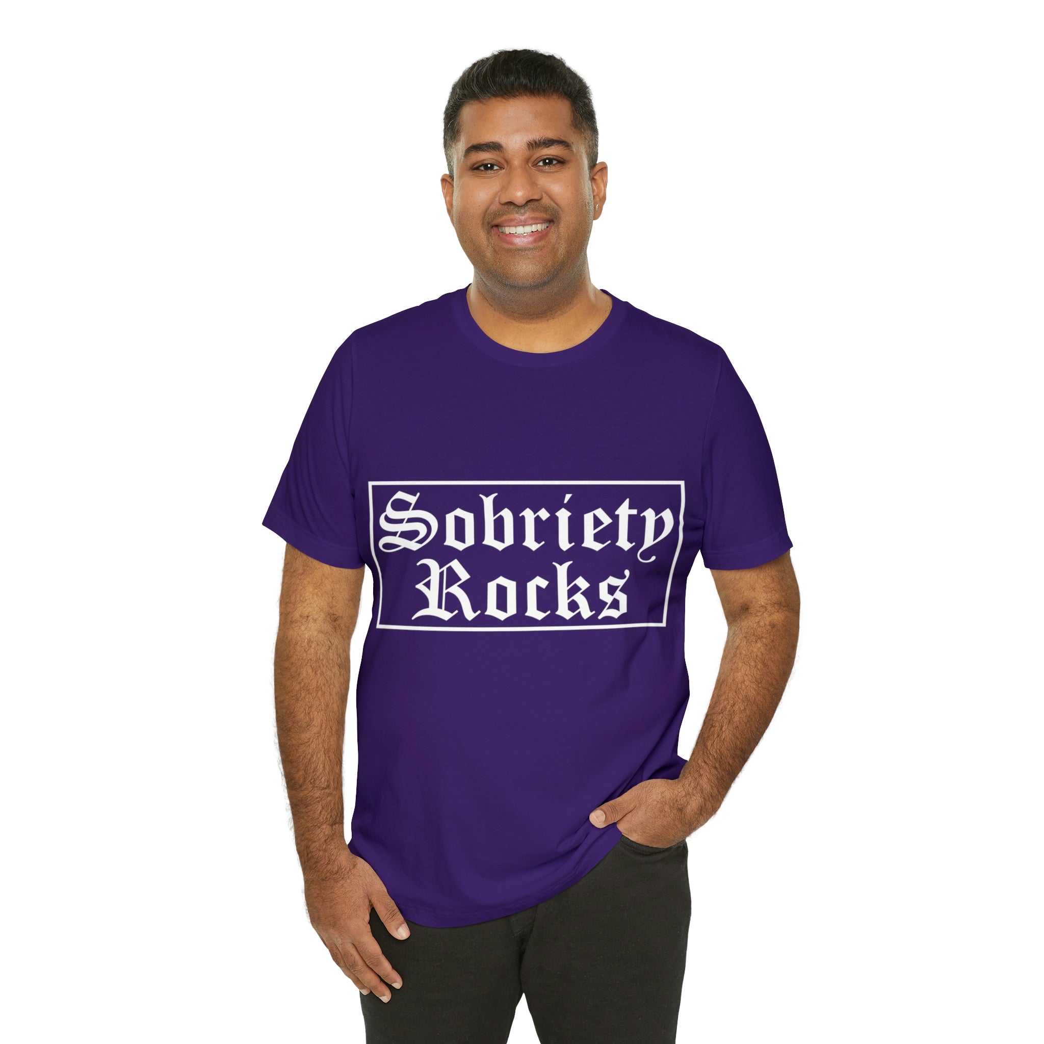 Sobriety Rocks - Unisex Jersey Short Sleeve Tee