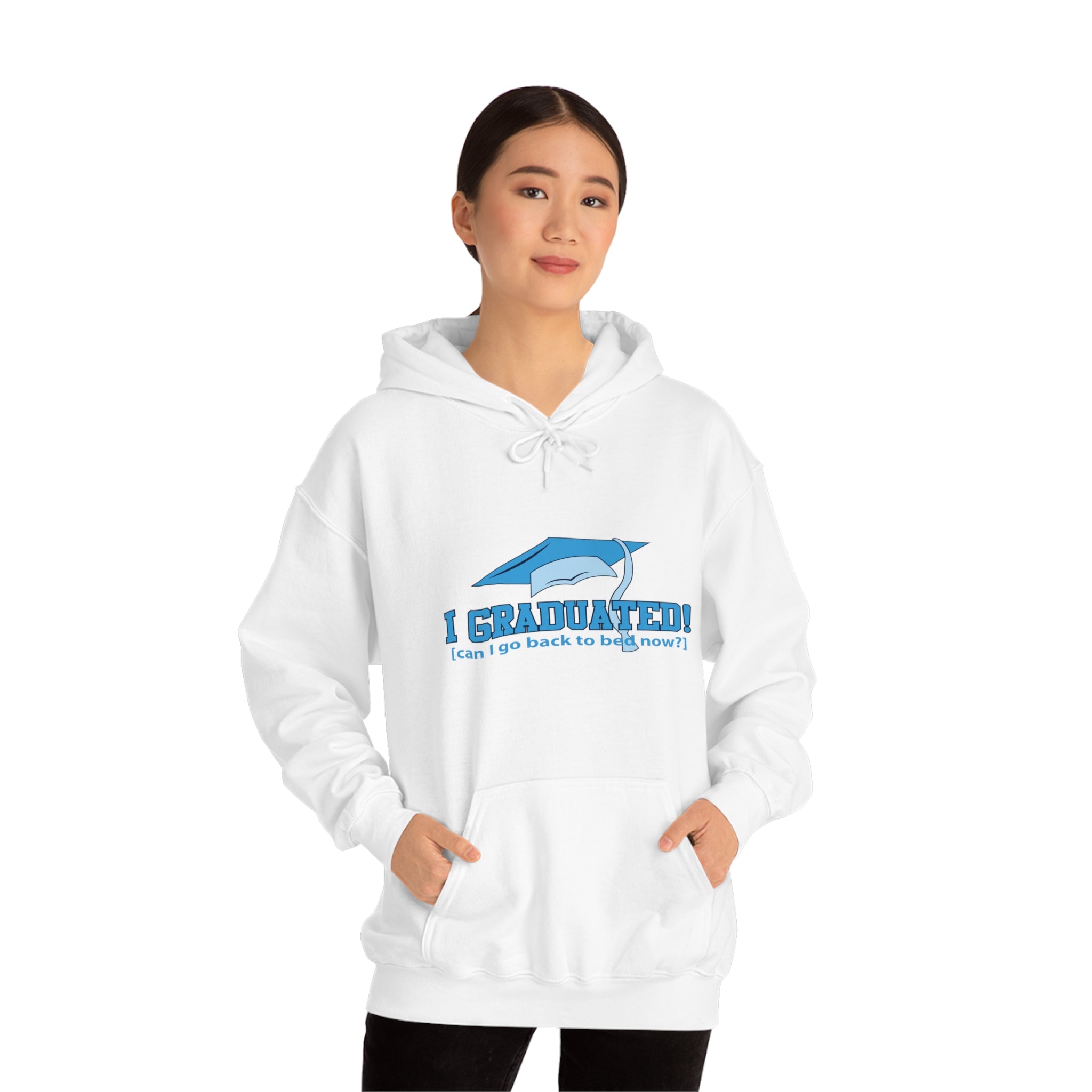 I Graduated! Can I Go Back To Bed Now - Unisex Heavy Blend™ Hooded Sweatshirt