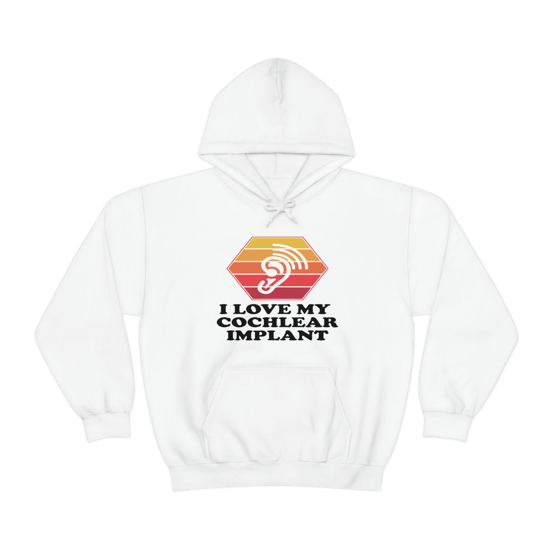 I Love My Cochlear Implant - Unisex Heavy Blend™ Hooded Sweatshirt