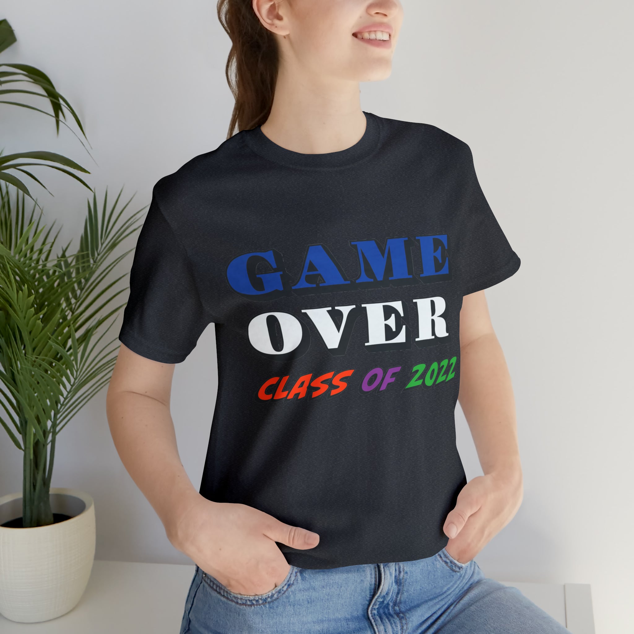 Game Over With Class Year Customizable- Unisex Jersey Short Sleeve Tee