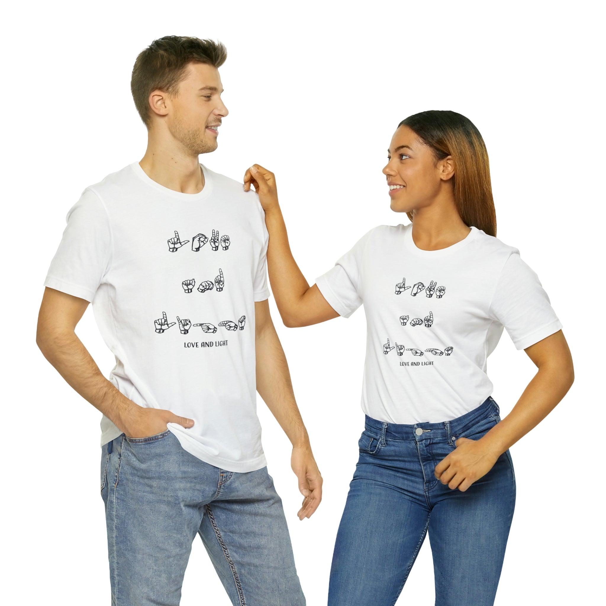 ASL Love And Light - Unisex Jersey Short Sleeve Tee