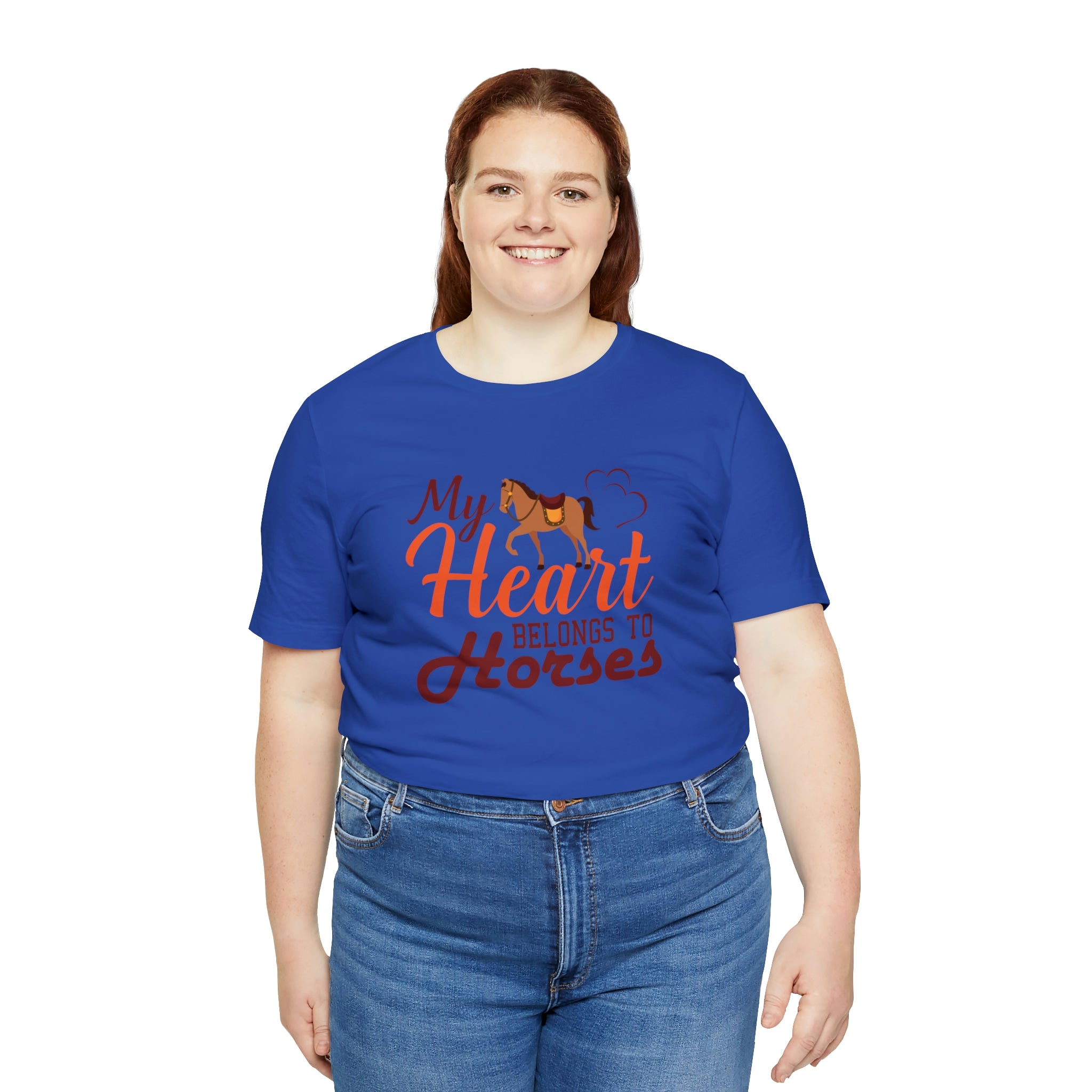 My Heart Belongs To Horses - Unisex Jersey Short Sleeve Tee