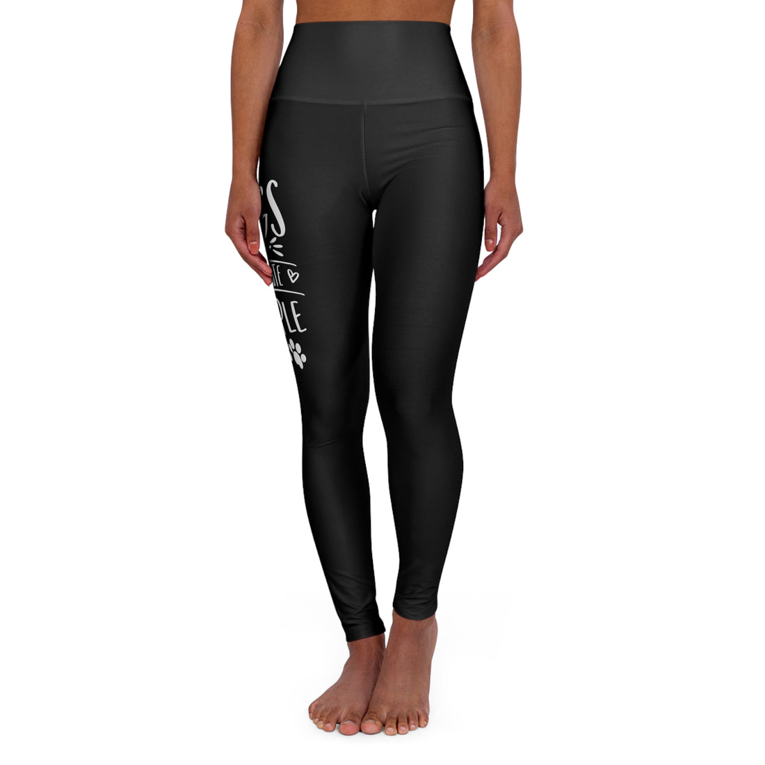 Dogs Are My Favorite People - Black High Waisted Yoga Leggings