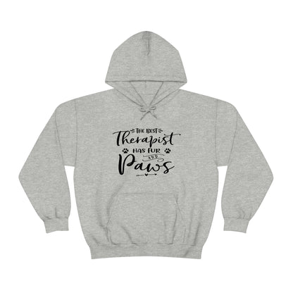 The Best Therapist Has Fur &amp; Paws - Unisex Heavy Blend™ Hooded Sweatshirt