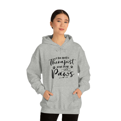 The Best Therapist Has Fur &amp; Paws - Unisex Heavy Blend™ Hooded Sweatshirt