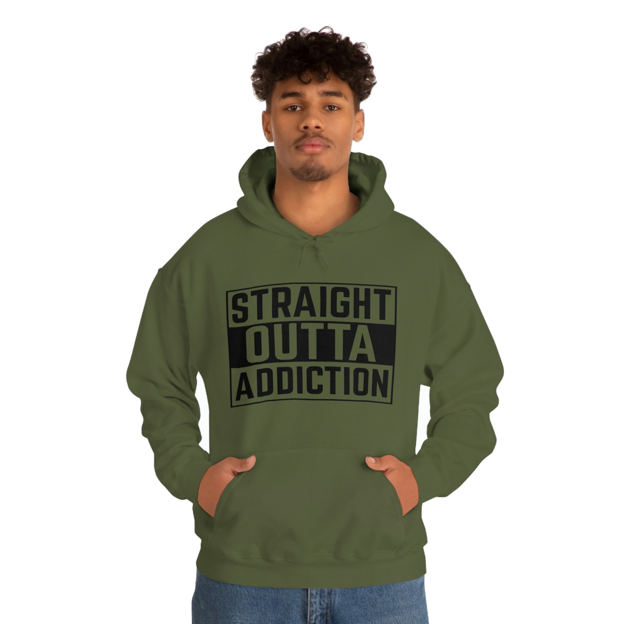 Straight Outta Addiction - Unisex Heavy Blend™ Hooded Sweatshirt