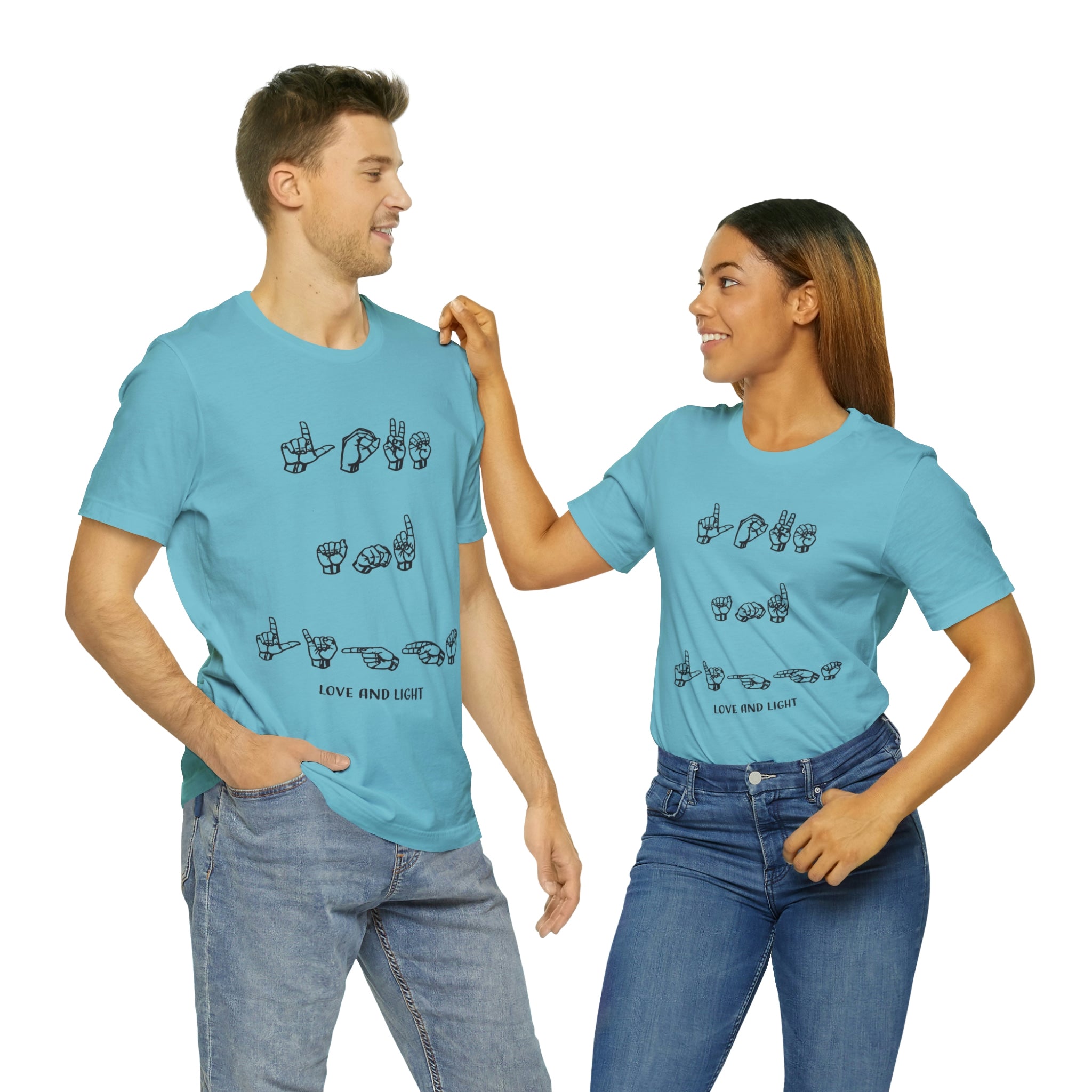 ASL Love And Light - Unisex Jersey Short Sleeve Tee