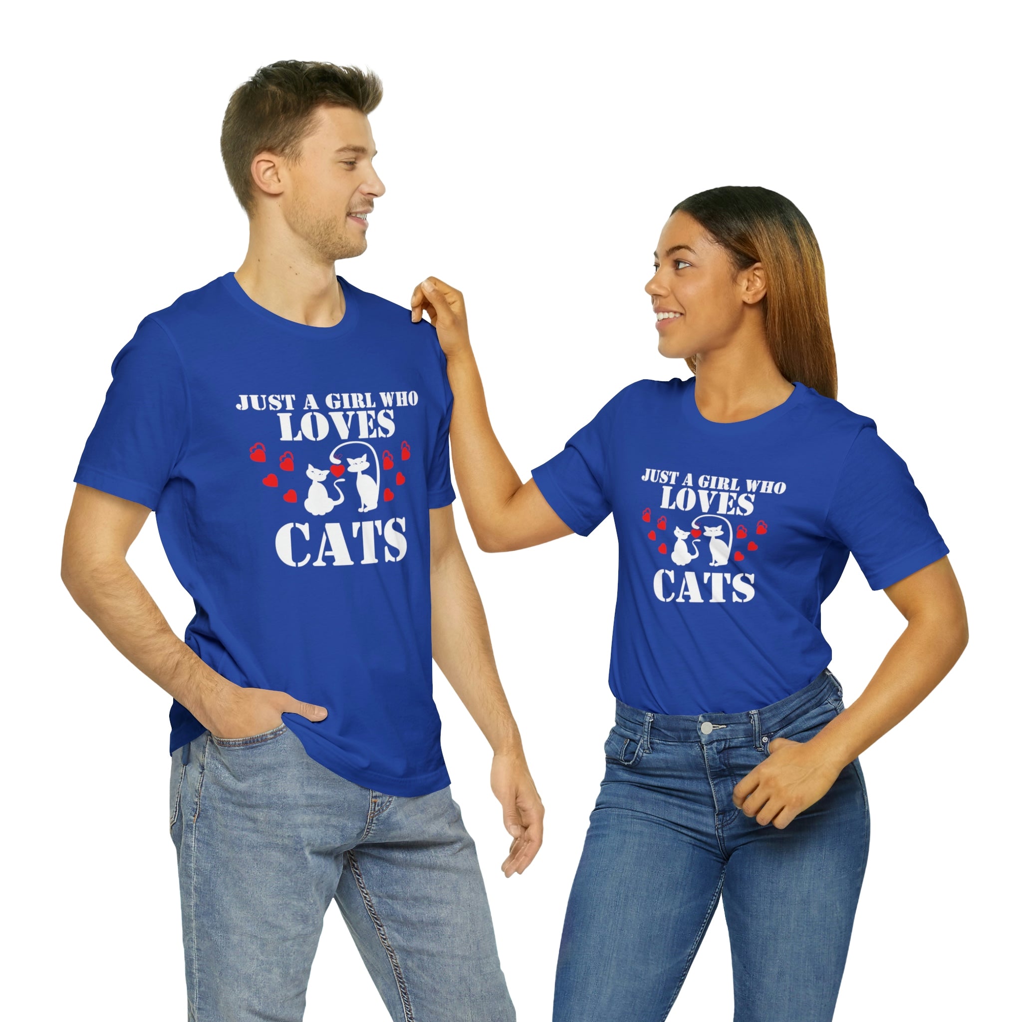 Just a Girl Who Loves Cats - Unisex Jersey Short Sleeve Tee