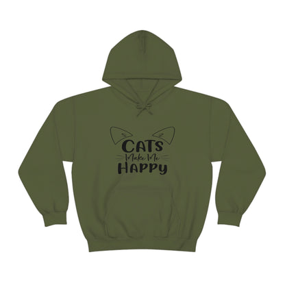 Cats Make Me Happy - Unisex Heavy Blend™ Hooded Sweatshirt