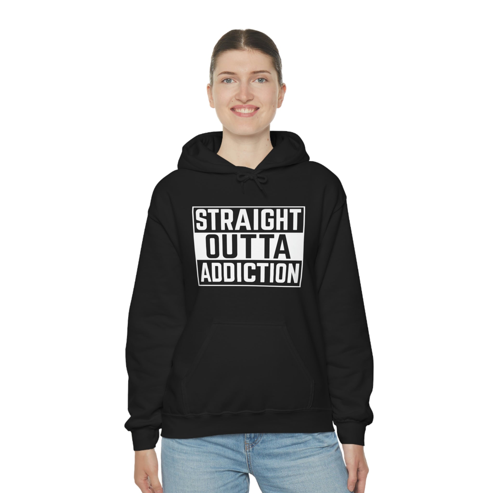 Straight Outta Addiction - Unisex Heavy Blend™ Hooded Sweatshirt