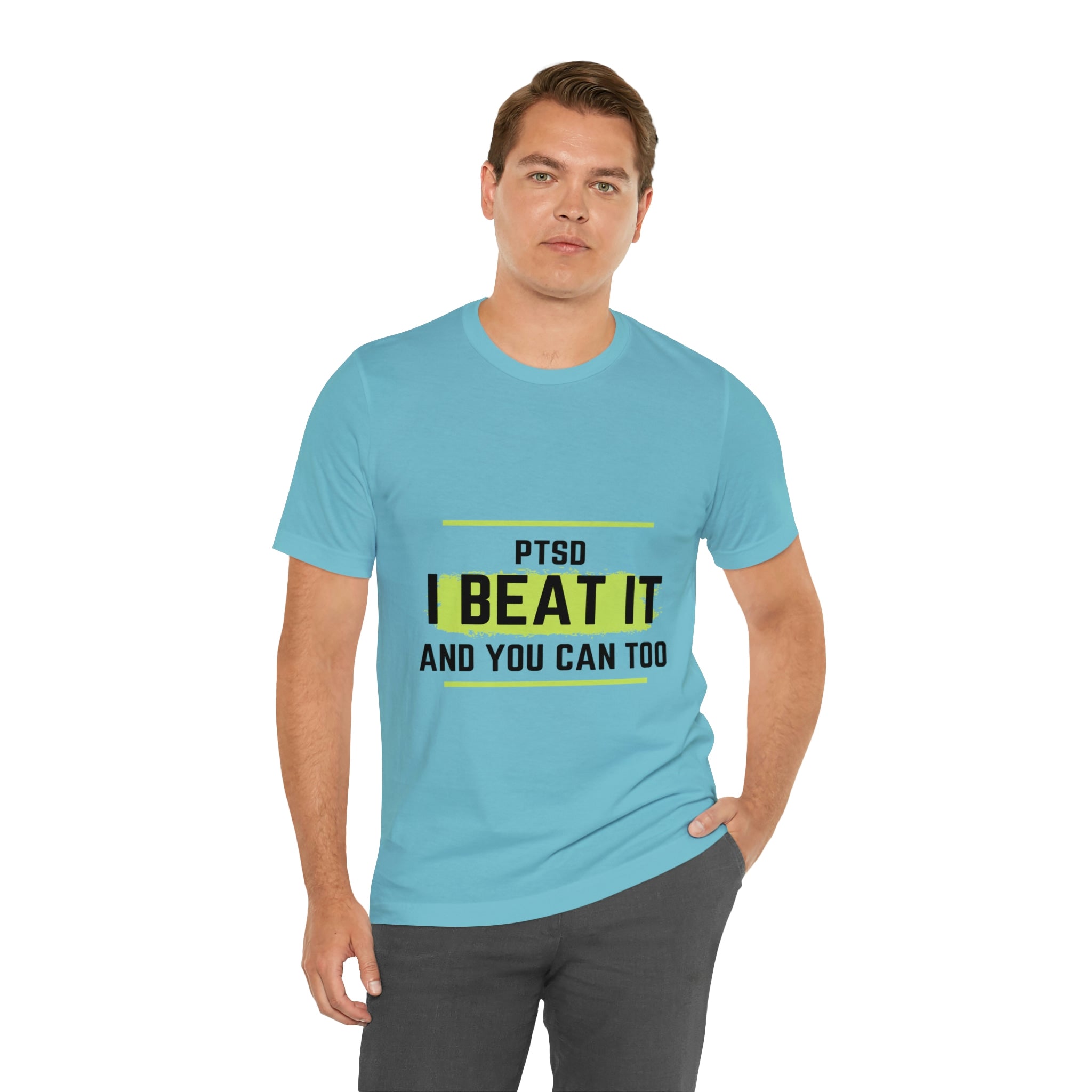 PTSD I Beat It You Can Too - Unisex Jersey Short Sleeve Tee