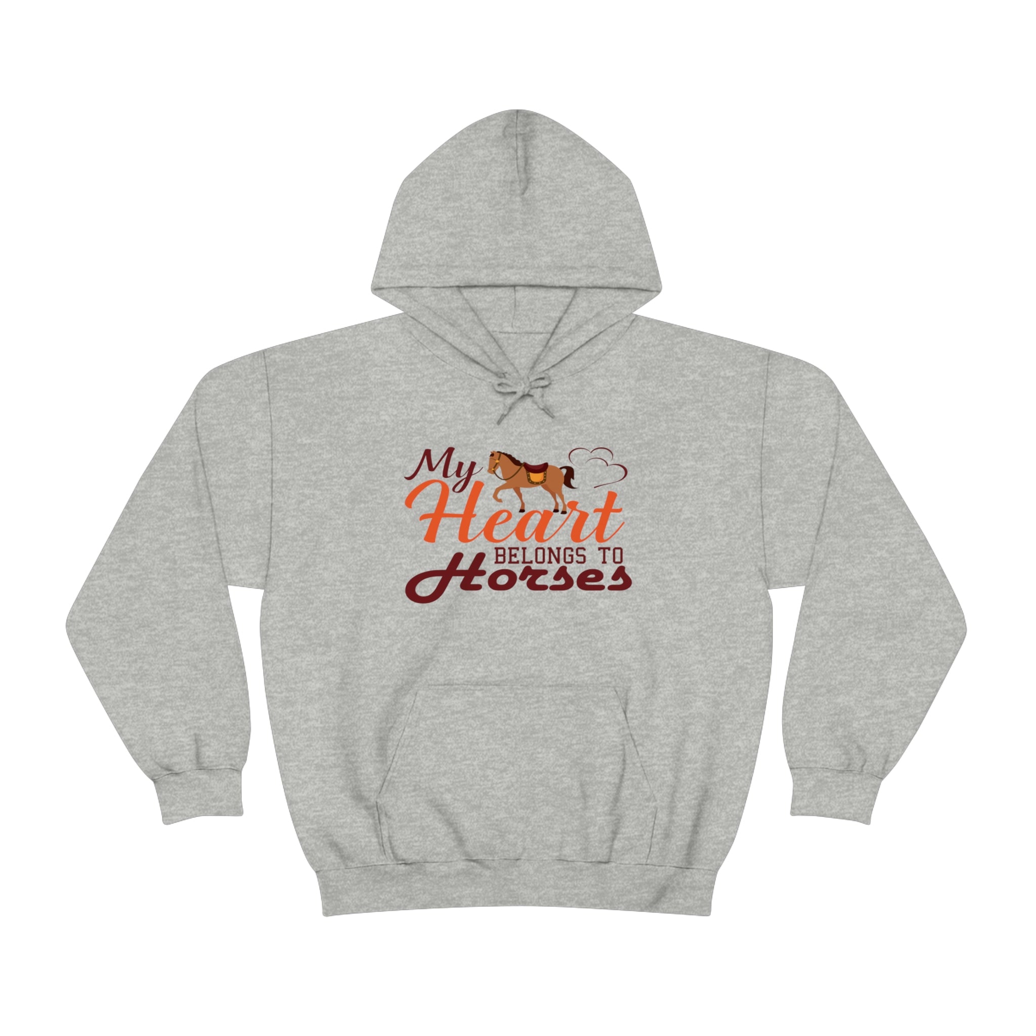 My Heart Belongs To Horses - Unisex Heavy Blend™ Hooded Sweatshirt