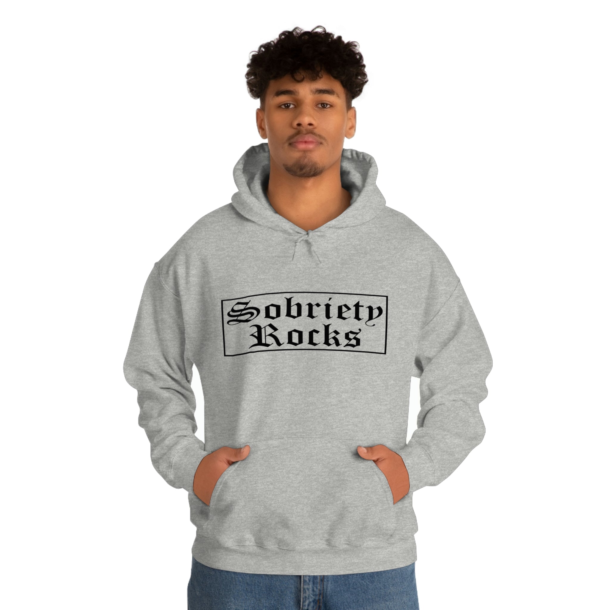 Sobriety Rocks - Unisex Heavy Blend™ Hooded Sweatshirt