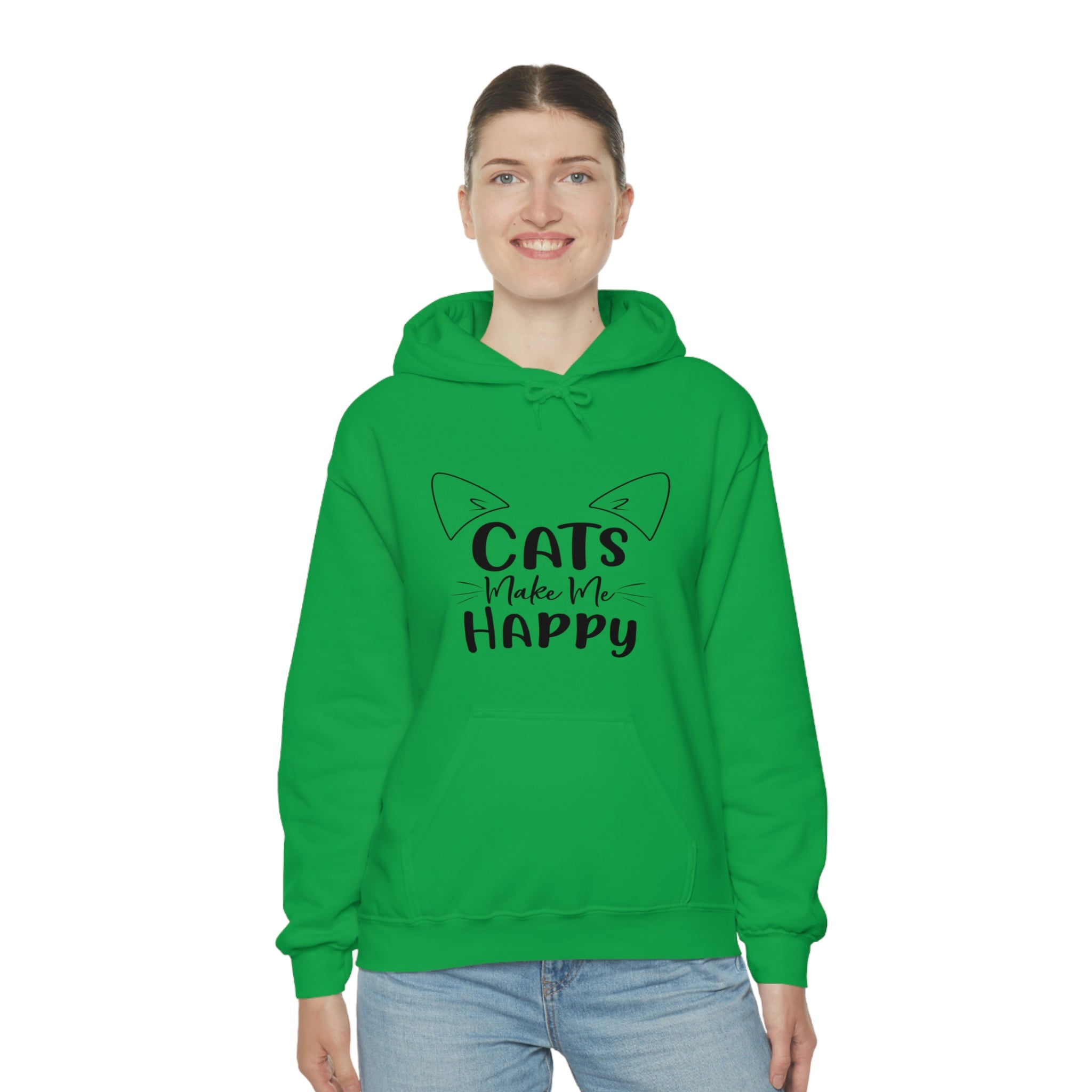 Cats Make Me Happy - Unisex Heavy Blend™ Hooded Sweatshirt