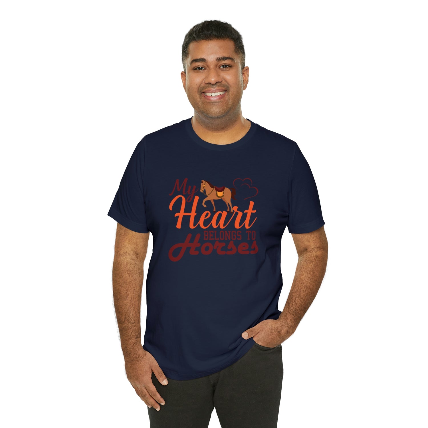 My Heart Belongs To Horses - Unisex Jersey Short Sleeve Tee