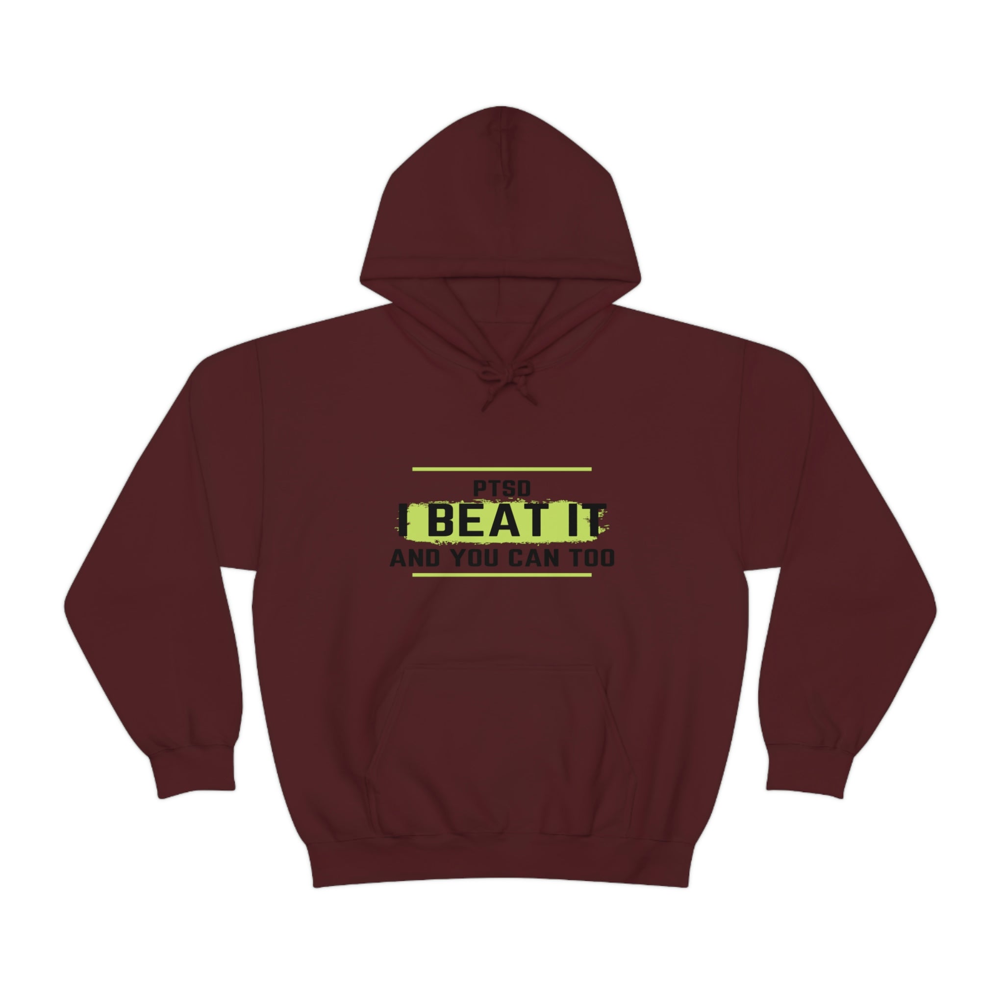 PTSD I Beat It You Can Too - Unisex Heavy Blend™ Hooded Sweatshirt