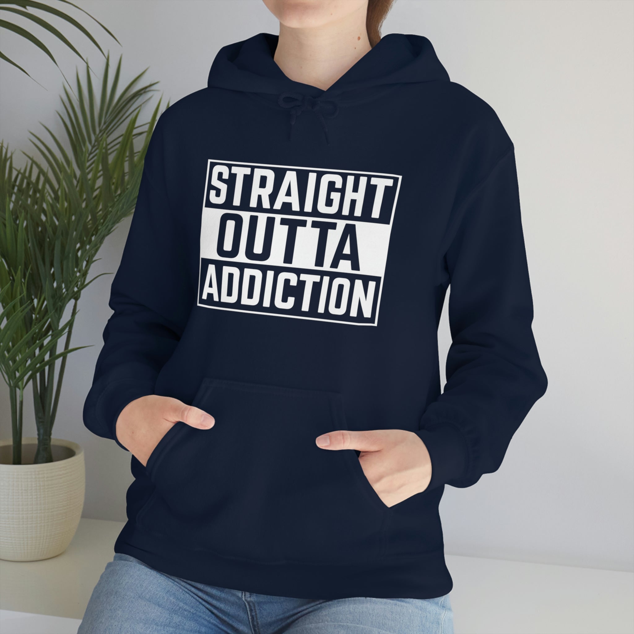 Straight Outta Addiction - Unisex Heavy Blend™ Hooded Sweatshirt