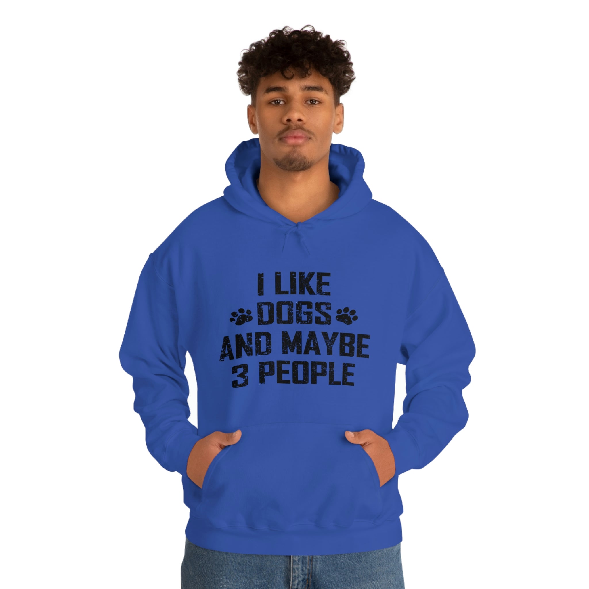 I Like Dogs &amp; Maybe 3 People - Unisex Heavy Blend™ Hooded Sweatshirt