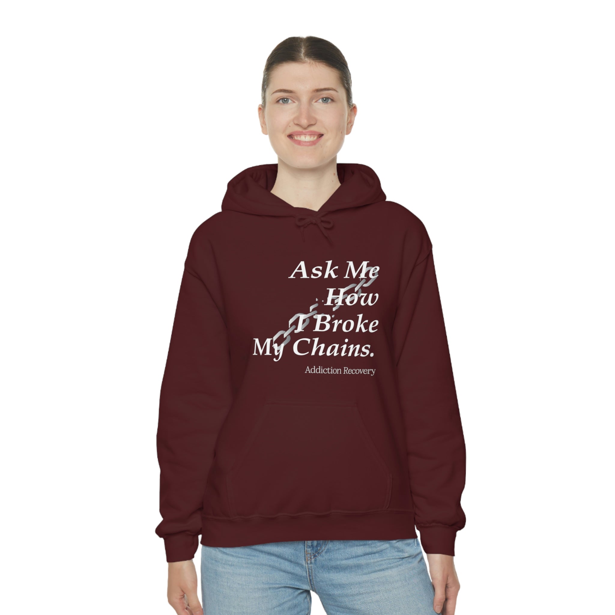 Ask Me How I Broke My Chains - Unisex Heavy Blend™ Hooded Sweatshirt