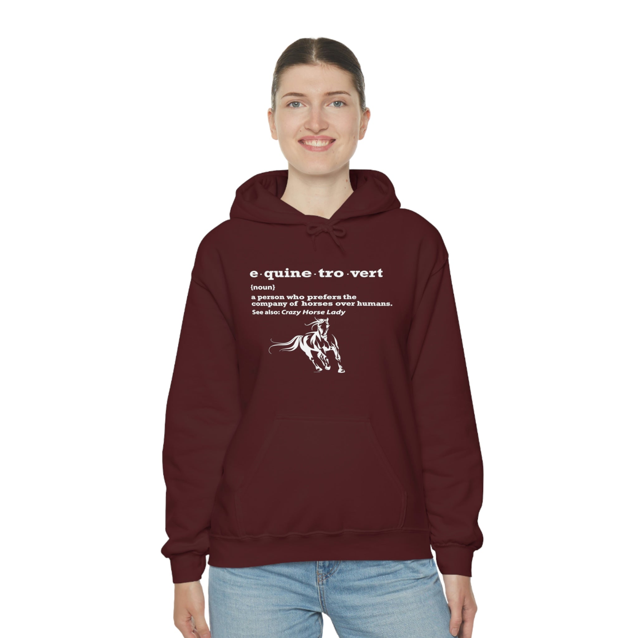 Equinetrovert Definition - Unisex Heavy Blend™ Hooded Sweatshirt