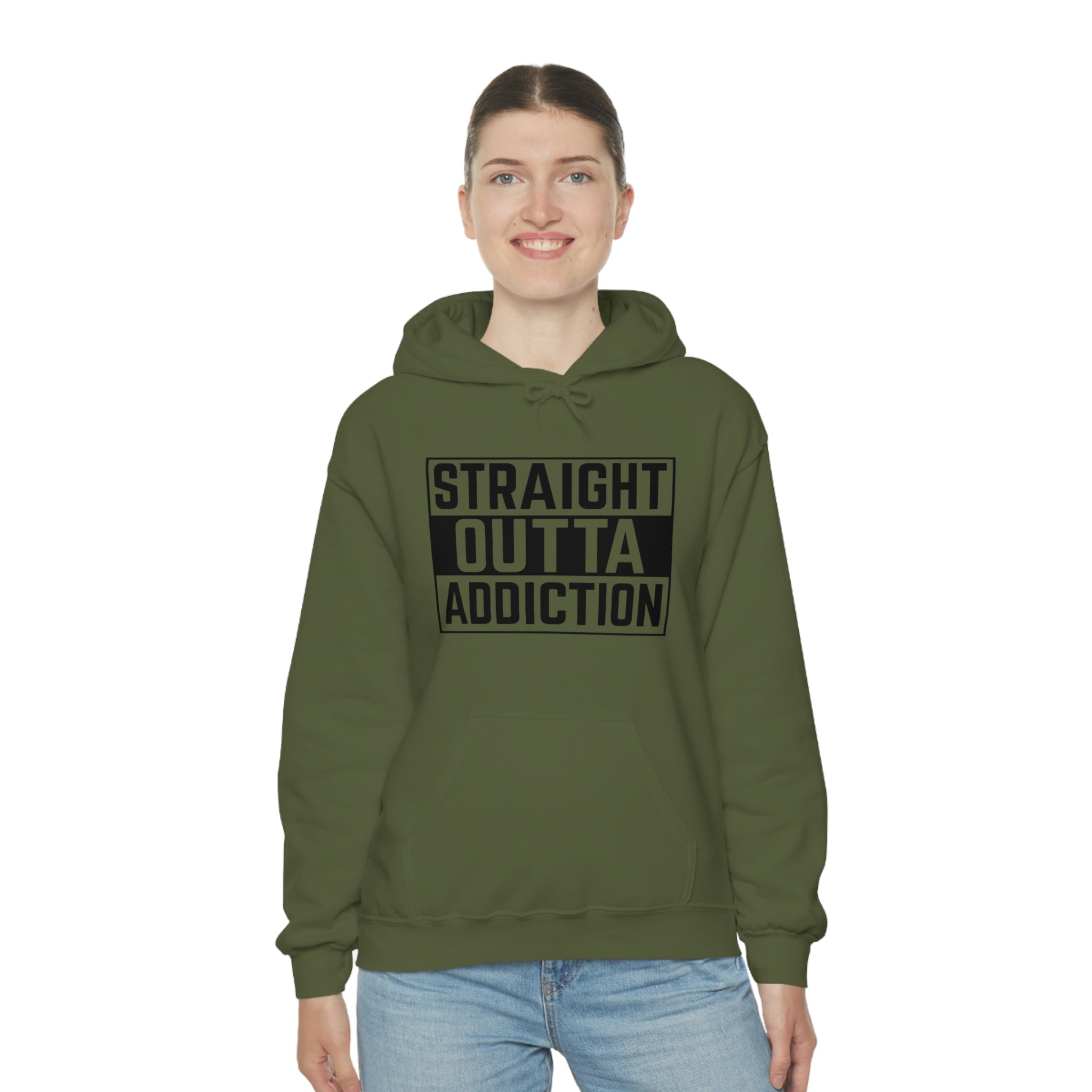 Straight Outta Addiction - Unisex Heavy Blend™ Hooded Sweatshirt