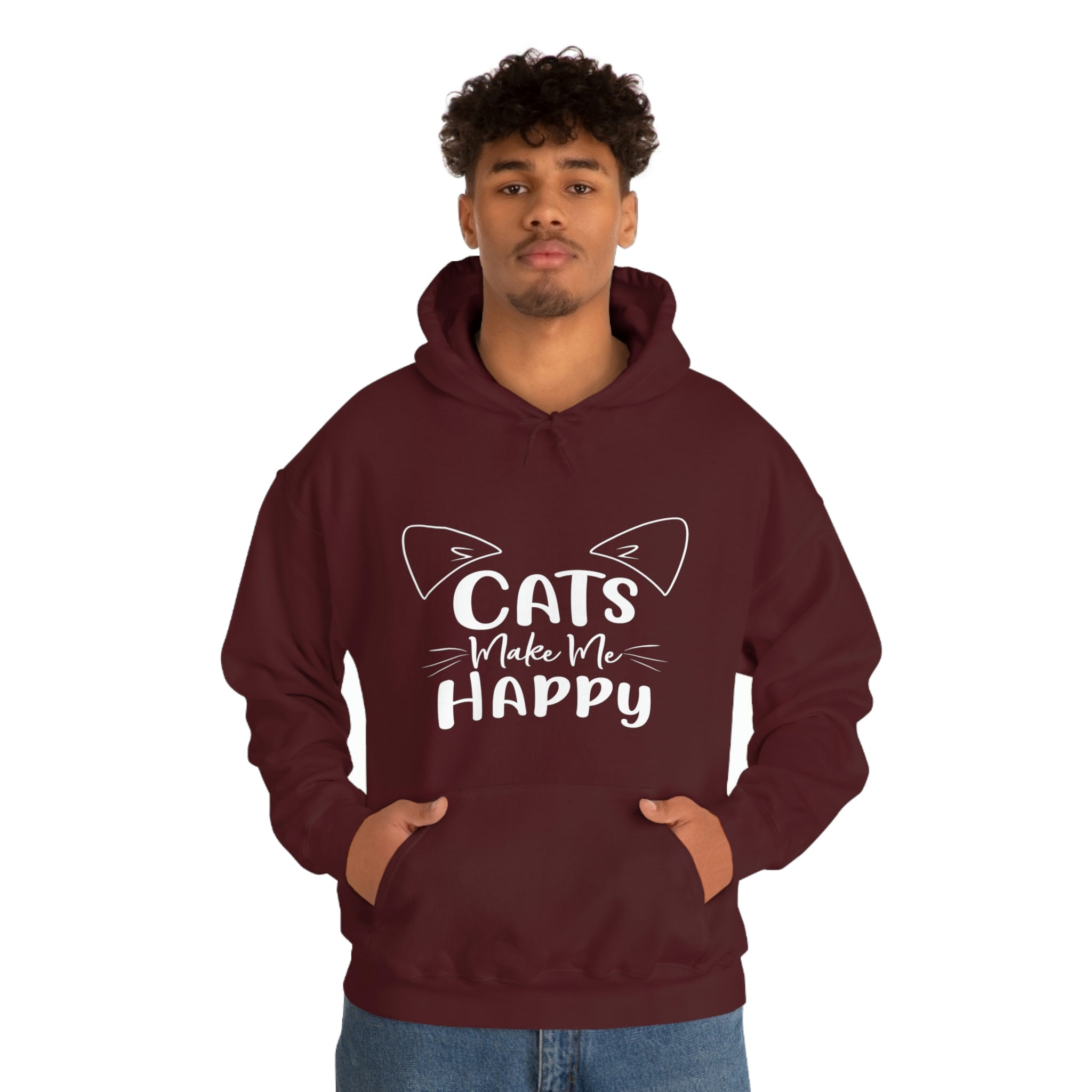 Cats Make Me Happy - Unisex Heavy Blend™ Hooded Sweatshirt