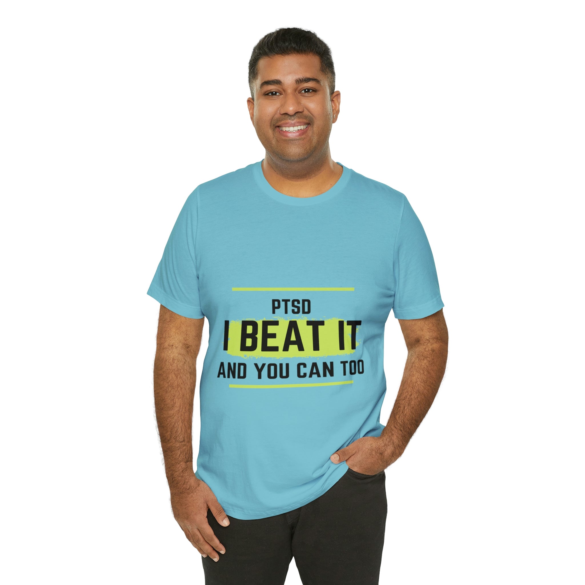 PTSD I Beat It You Can Too - Unisex Jersey Short Sleeve Tee