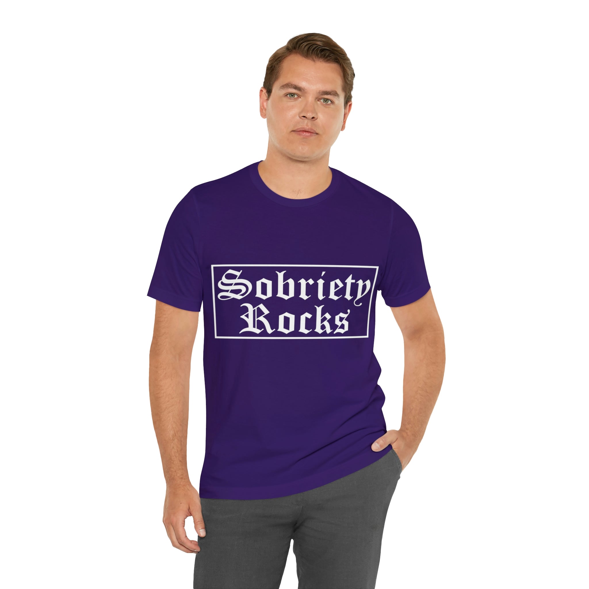 Sobriety Rocks - Unisex Jersey Short Sleeve Tee