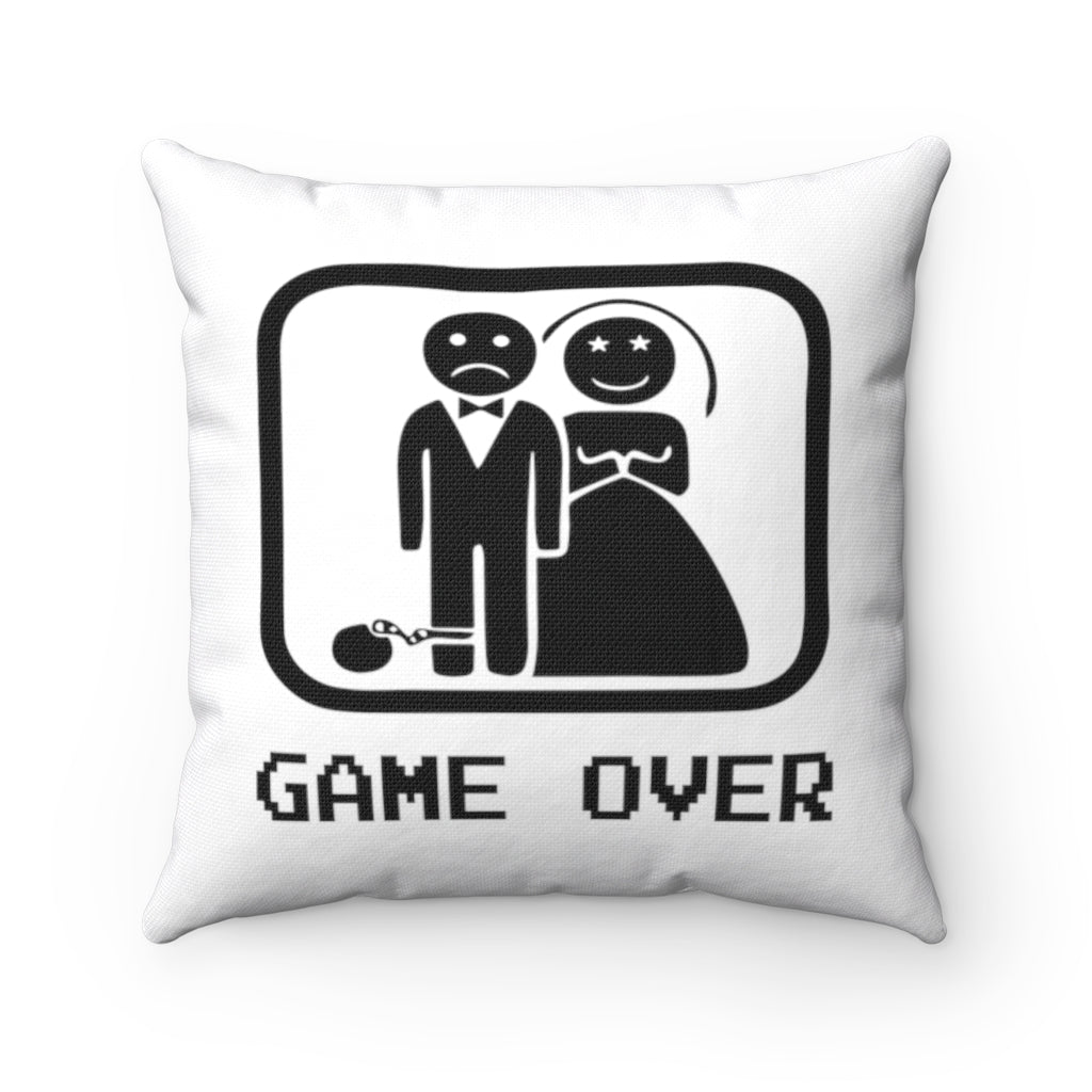 Game Over - White Pillow