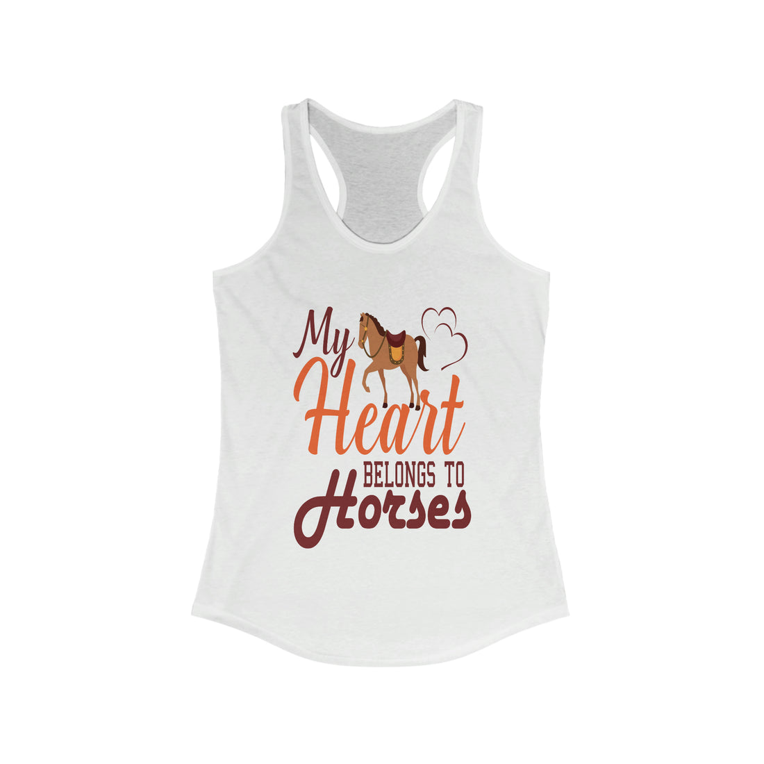 My Heart Belongs To Horses - Racerback Tank Top