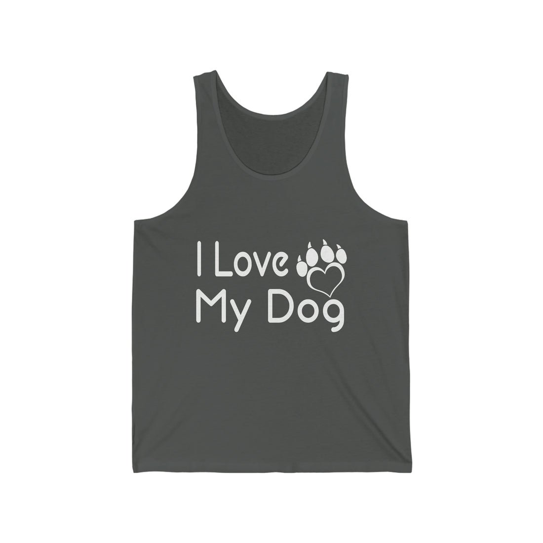 I Love My Dog - Unisex Jersey Tank Top
