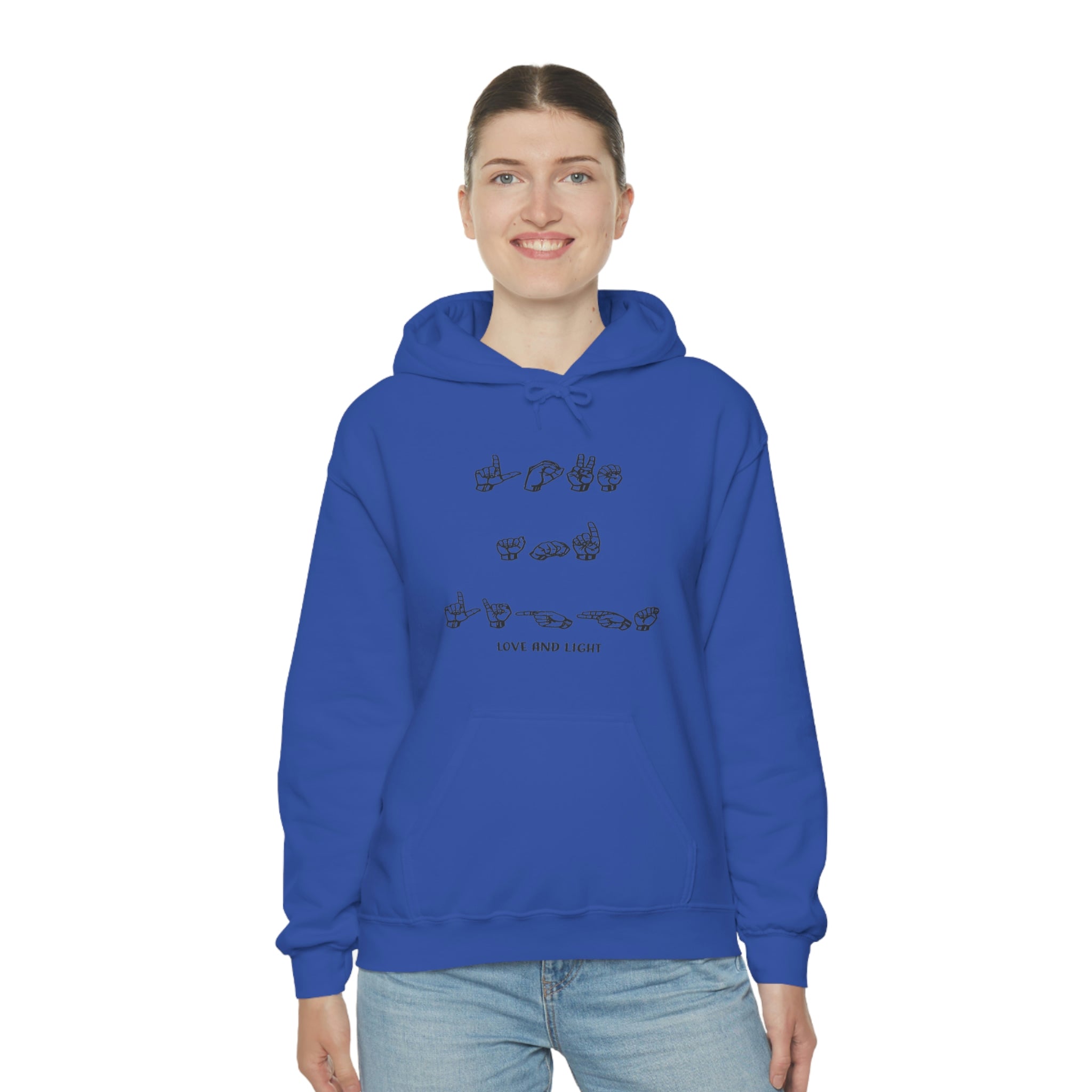 ASL - Love &amp; Light - Unisex Heavy Blend™ Hooded Sweatshirt