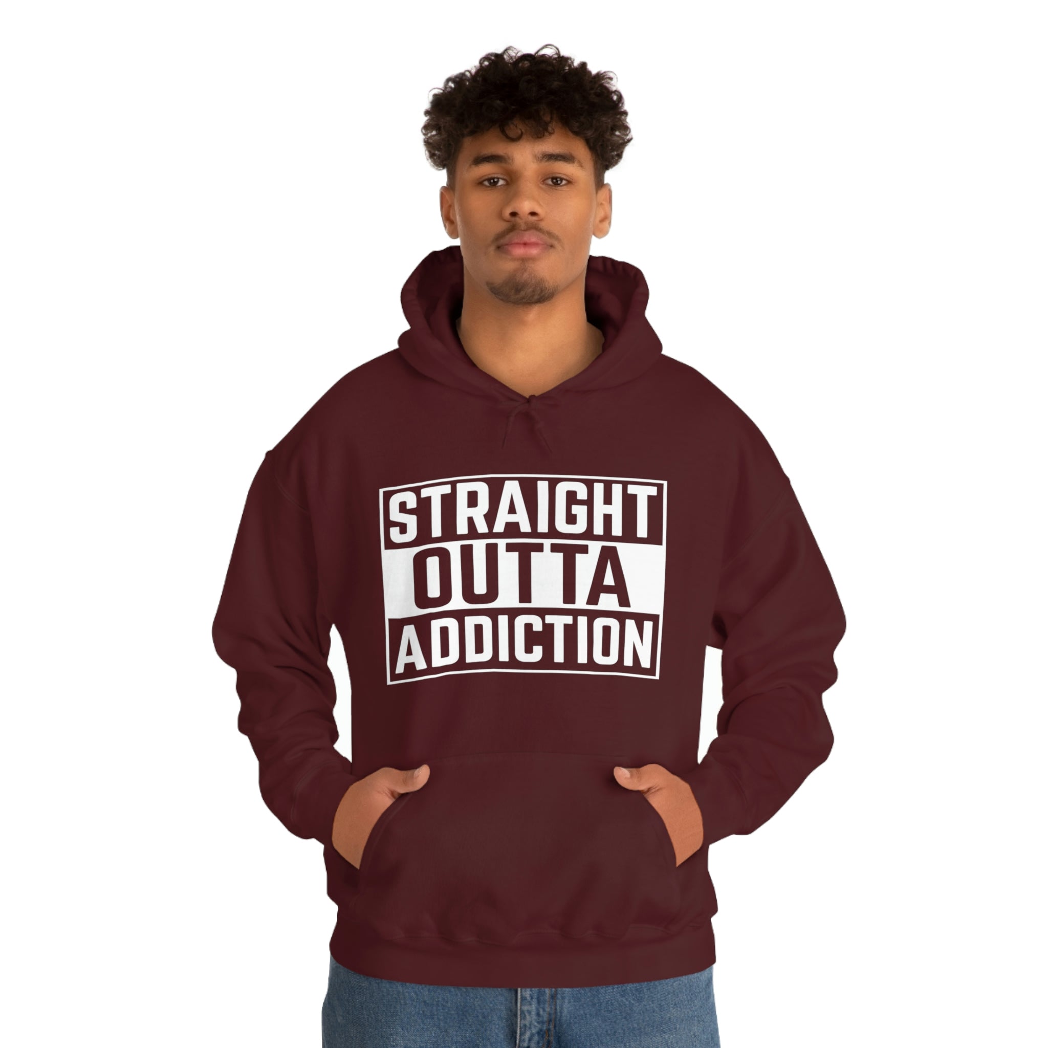 Straight Outta Addiction - Unisex Heavy Blend™ Hooded Sweatshirt