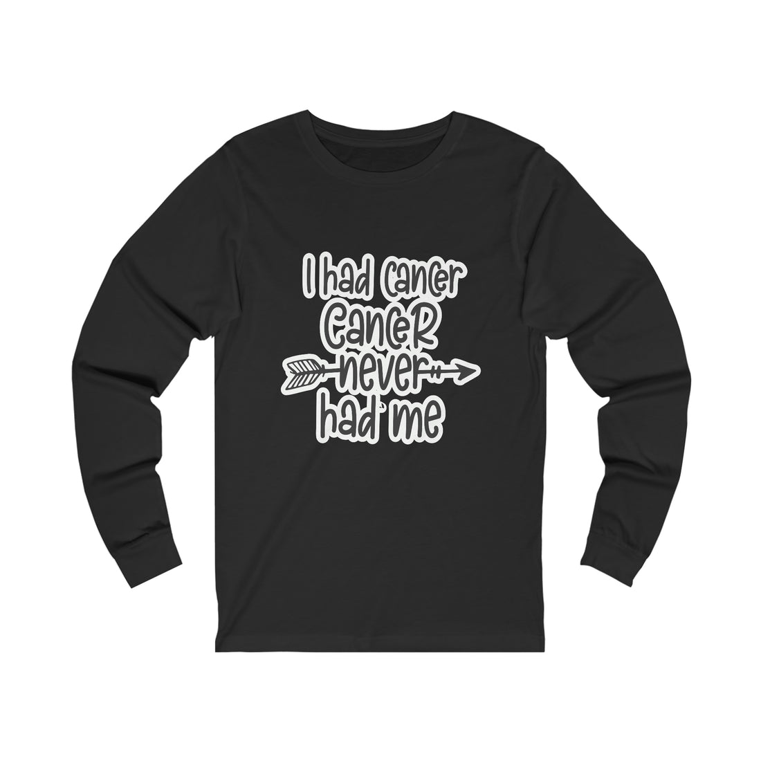 I Had Cancer Cancer Never Had Me - Unisex Jersey Long Sleeve Tee