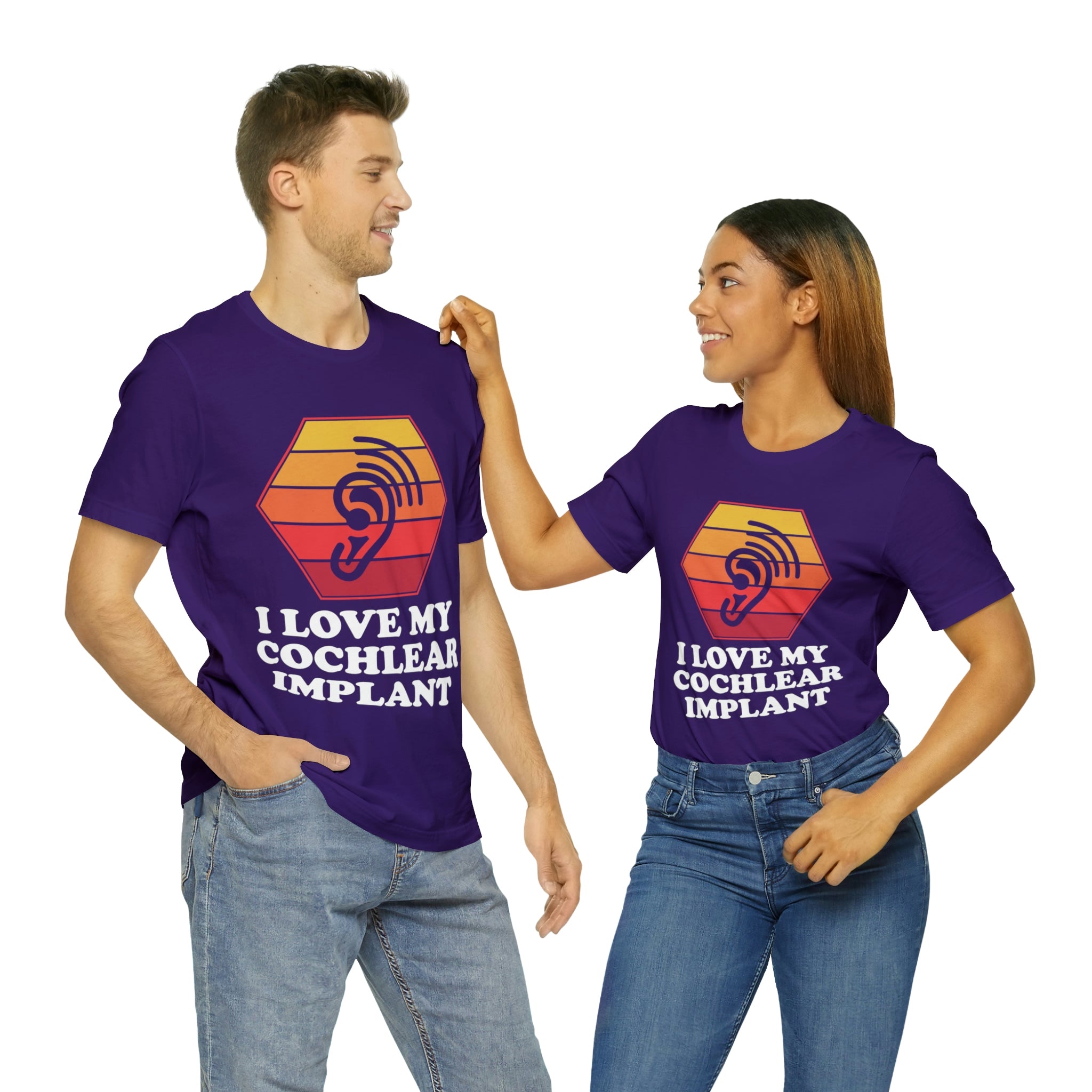 I Love My Cochlear Implant - Unisex Jersey Short Sleeve Tee