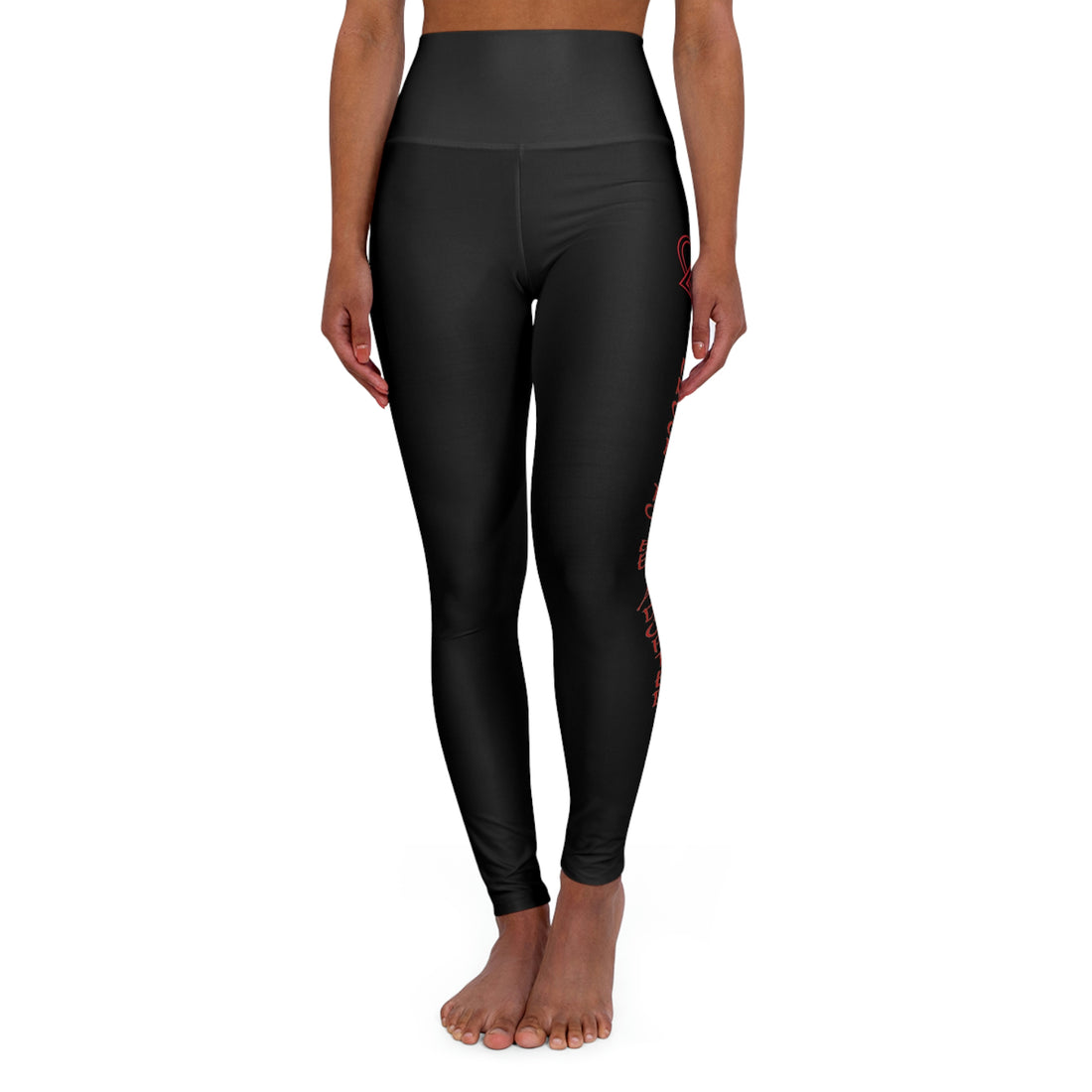 Proud to be Adopted - Black High Waisted Yoga Leggings