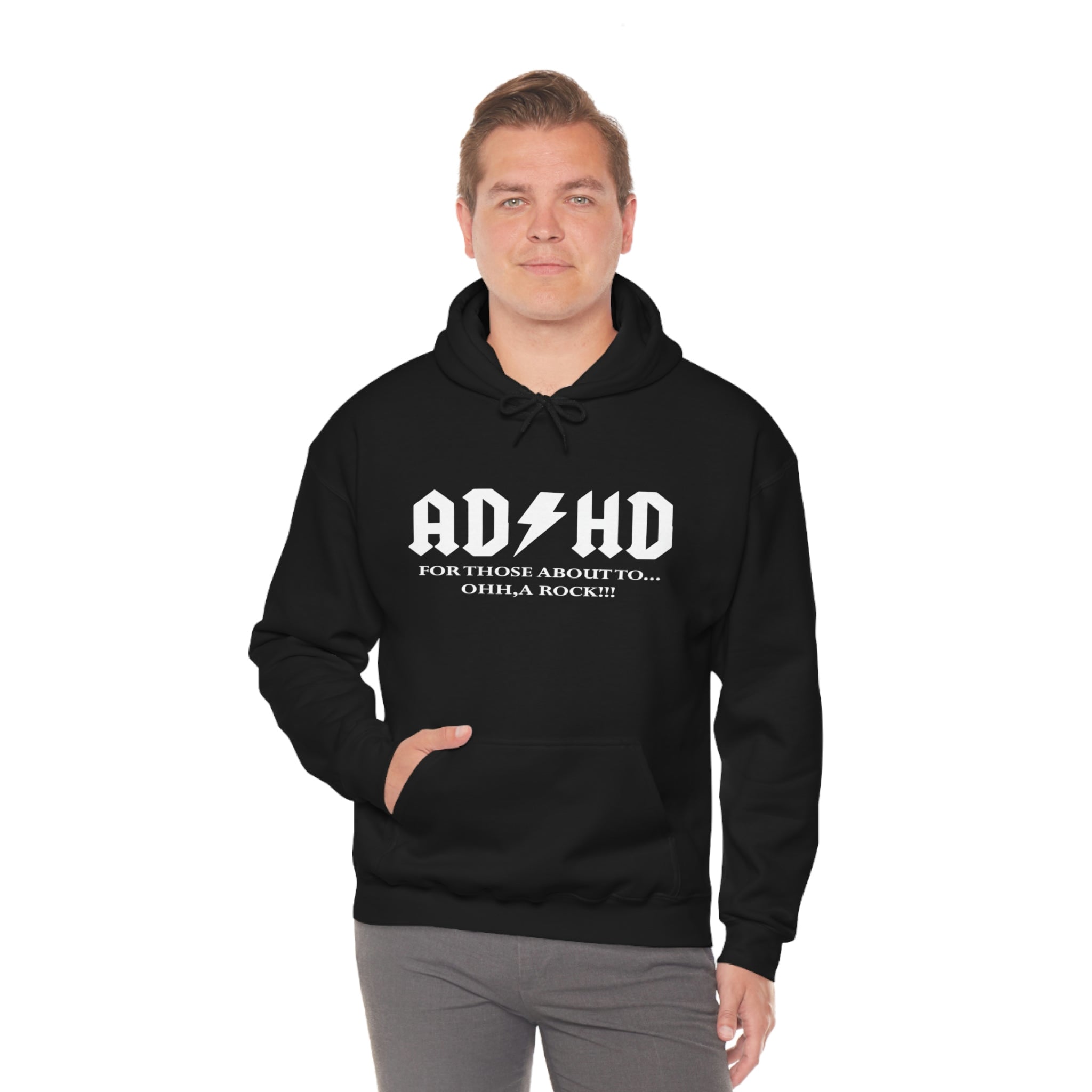 ADHD Look a Rock - Unisex Heavy Blend™ Hooded Sweatshirt