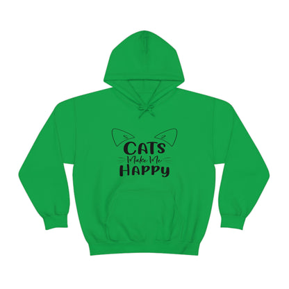 Cats Make Me Happy - Unisex Heavy Blend™ Hooded Sweatshirt